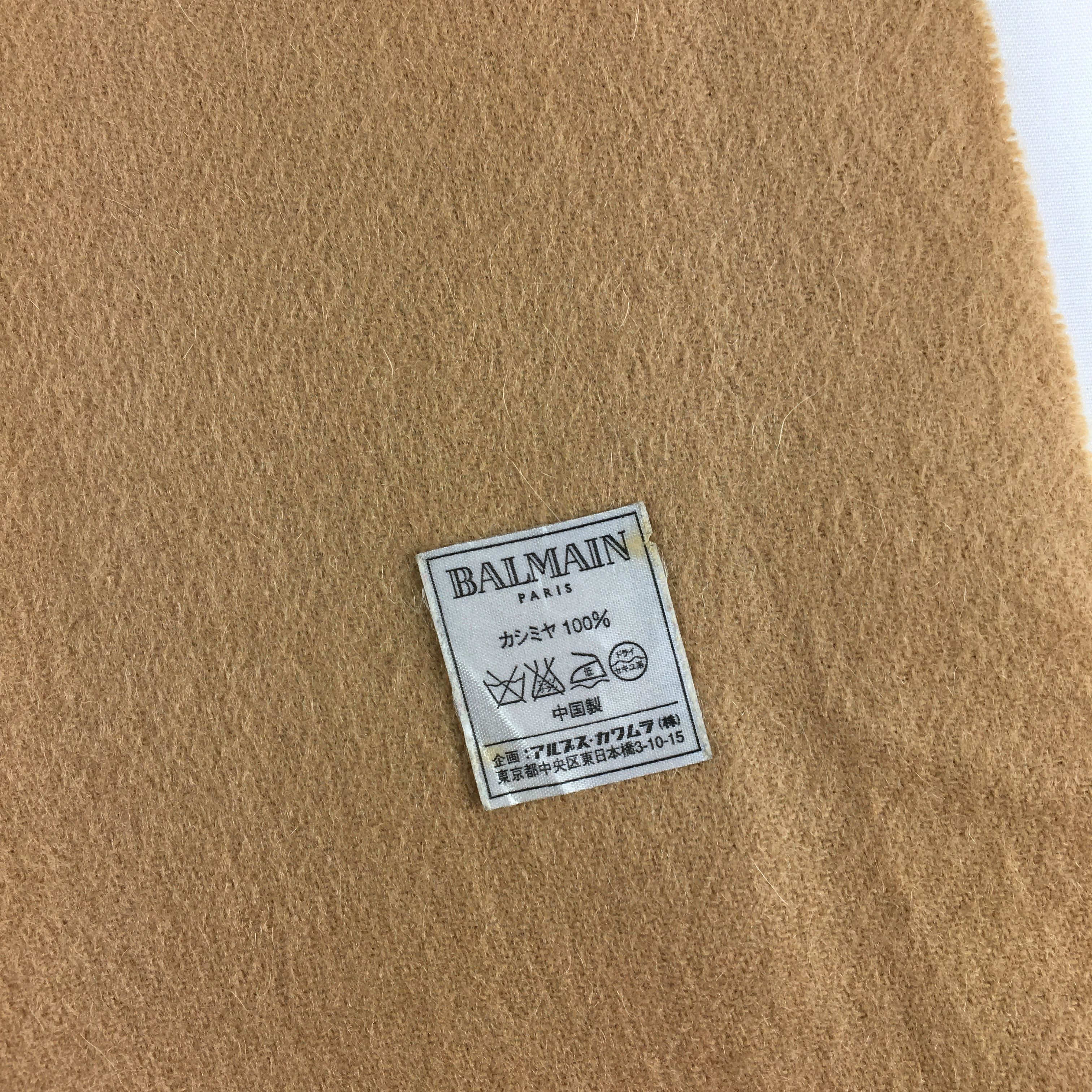 Pierre Balmain Vintage Balmain Scarf Muffler Wool Cashmere Scarves Size ONE SIZE - 4 Thumbnail