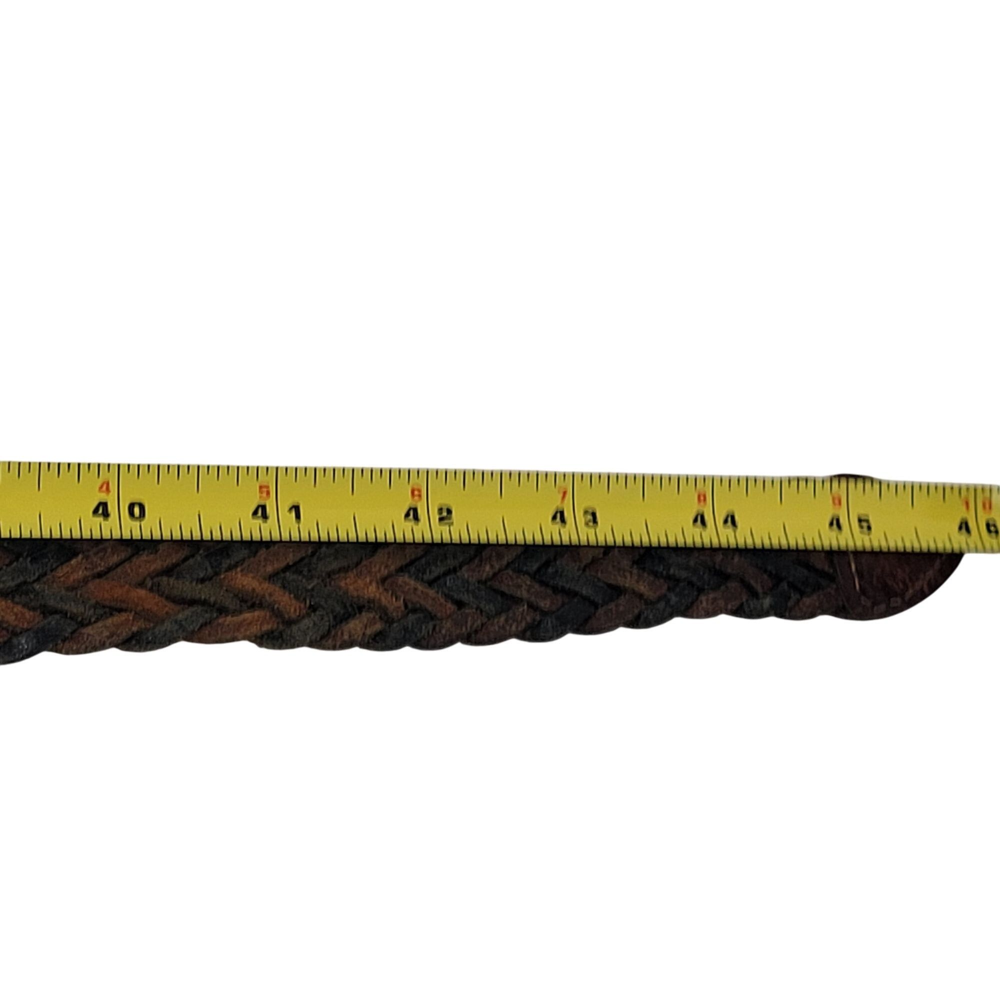 Vintage Vtg Handmade Western Braided Leather Belt Sz L Dark Brown Bl Size ONE SIZE - 5 Thumbnail