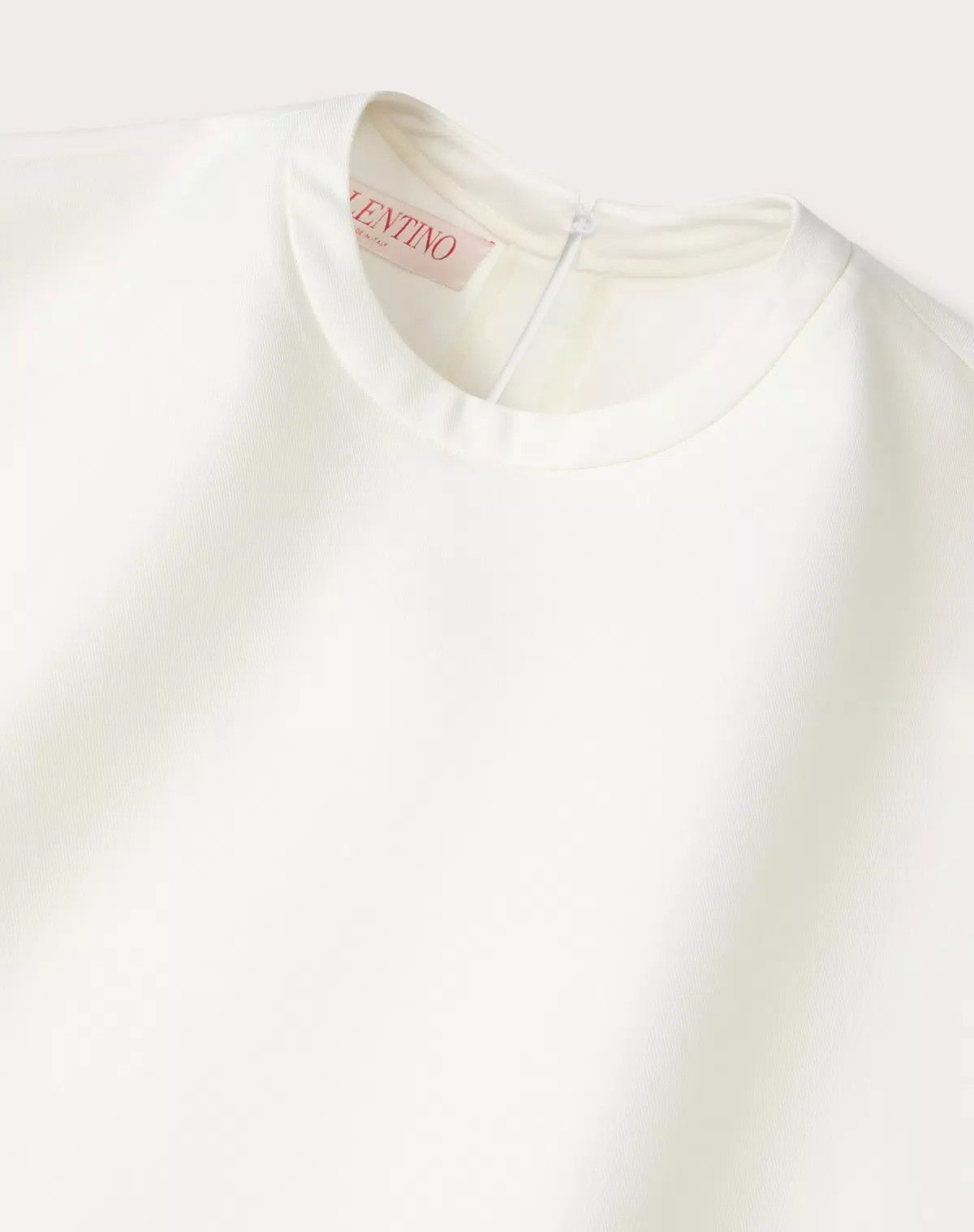 Valentino o1s1wg110625 Light Double Splittable Gabardine Top in White Size XS / US 0-2 / IT 36-38 - 3 Thumbnail