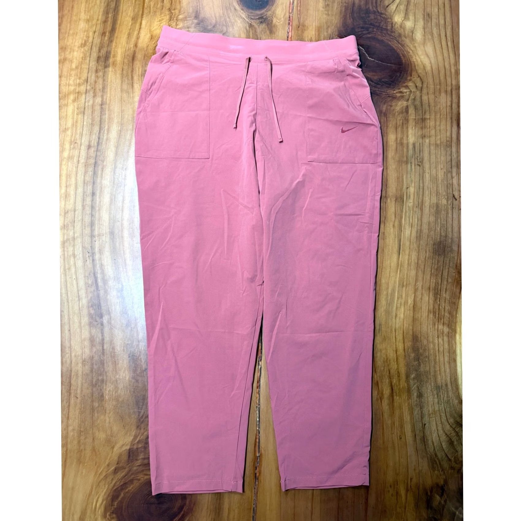 Nike Nike Bliss Luxe Women's Pants XL Pull on Track Pants Pink 35 in Waist Inseam 25 in Polyester Stretch Casual Sports Theme 2020s Mens Womens Boys Girls Size 24" / US 00 / IT 34 - 2 Thumbnail
