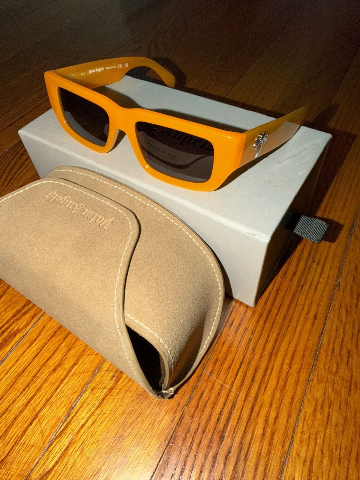 Palm Angels Palm Angels Sutter Sunglasses Nectarine Drk Gry PERI035 2007 Size ONE SIZE - 1 Thumbnail