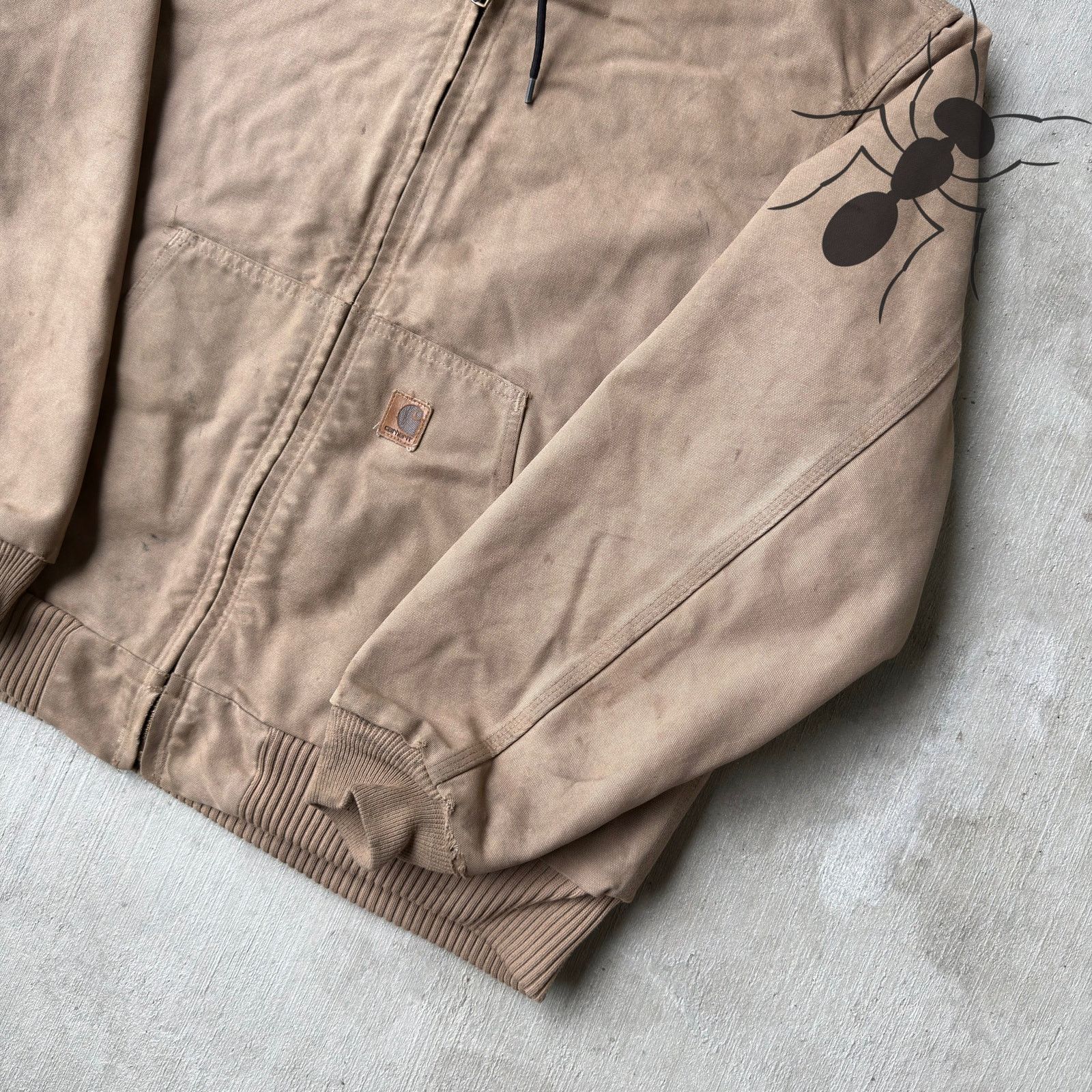 Carhartt × Vintage Carhartt J130 SDL brown hooded work wear jacket Size US L / EU 52-54 / 3 - 4 Thumbnail