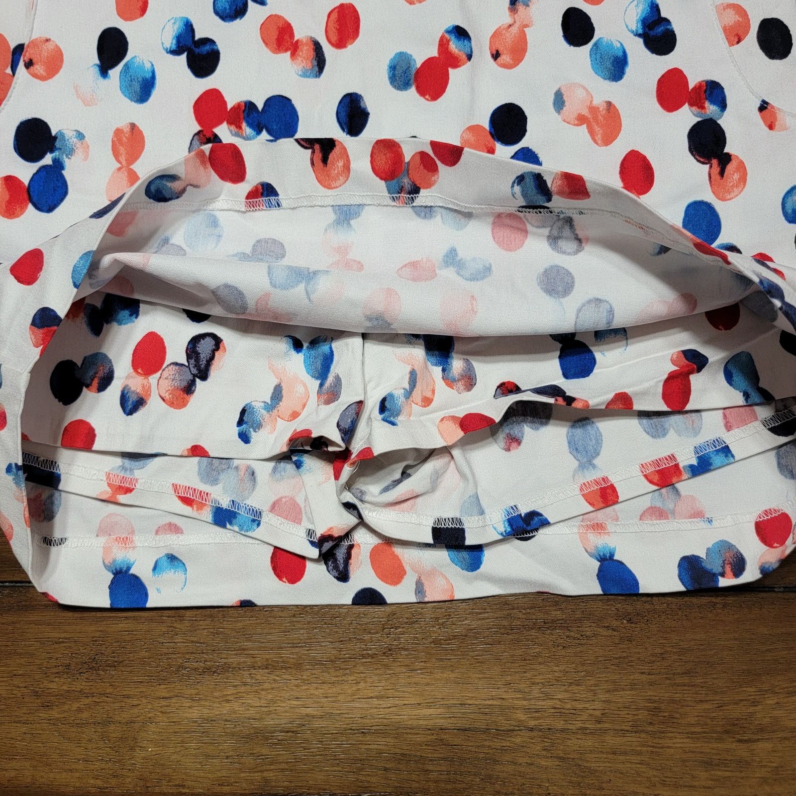 Other Zac & Rachel White w/ Blue & Red Dots Skorts - Size 12 Size 34" / US 12 / IT 48 - 2 Thumbnail
