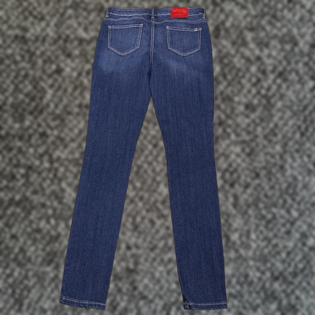 Vintage Jennifer Lopez Jeans Skinny Womens 6 Mid Rise Stretch Denim Blue 5-Pocket Zip Slim City Modern Campaign Womens Size 28" / US 6 / IT 42 - 1 Thumbnail