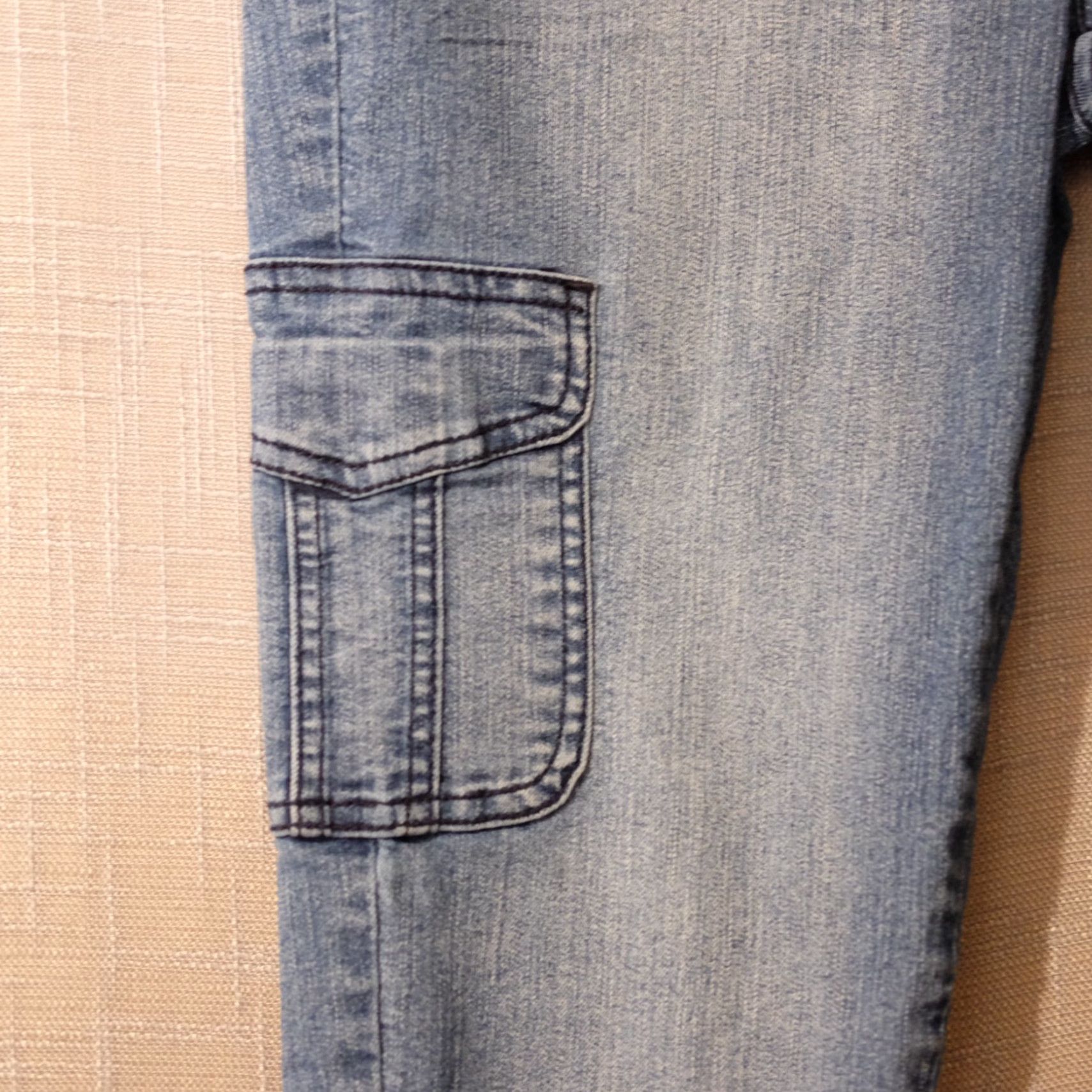 Denime D. Jeans Cargo Jeans Blue Light Wash Denim Stretch Mid-Rise Womens 8 #H96-24 Size 30" / US 8 / IT 44 - 4 Thumbnail