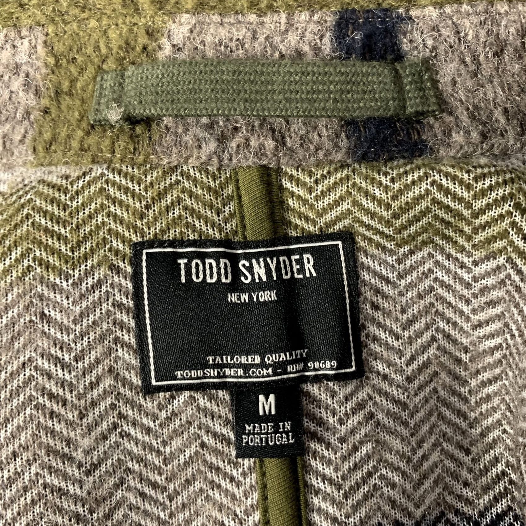 Todd Snyder TODD SNYDER Chore Jacket M Cotton Tan Olive Textured Stripe Size US M / EU 48-50 / 2 - 5 Thumbnail