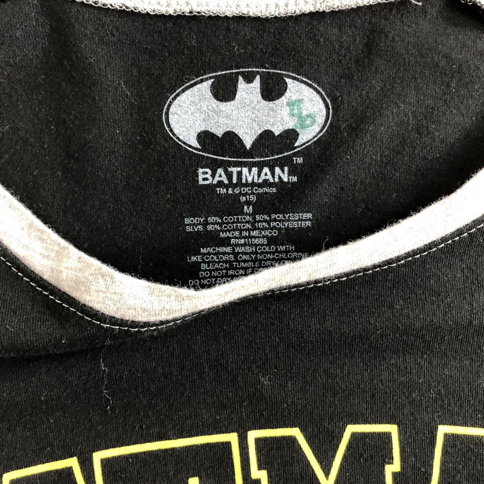 Vintage Batman Long Sleeve Shirt Women's Size Medium Black/Grey - Batman Pullover Shirt, Crew Neck, Cotton Blend, Graphic Print, Solid Pattern, Regular Fit Size M / US 6-8 / IT 42-44 - 4 Thumbnail