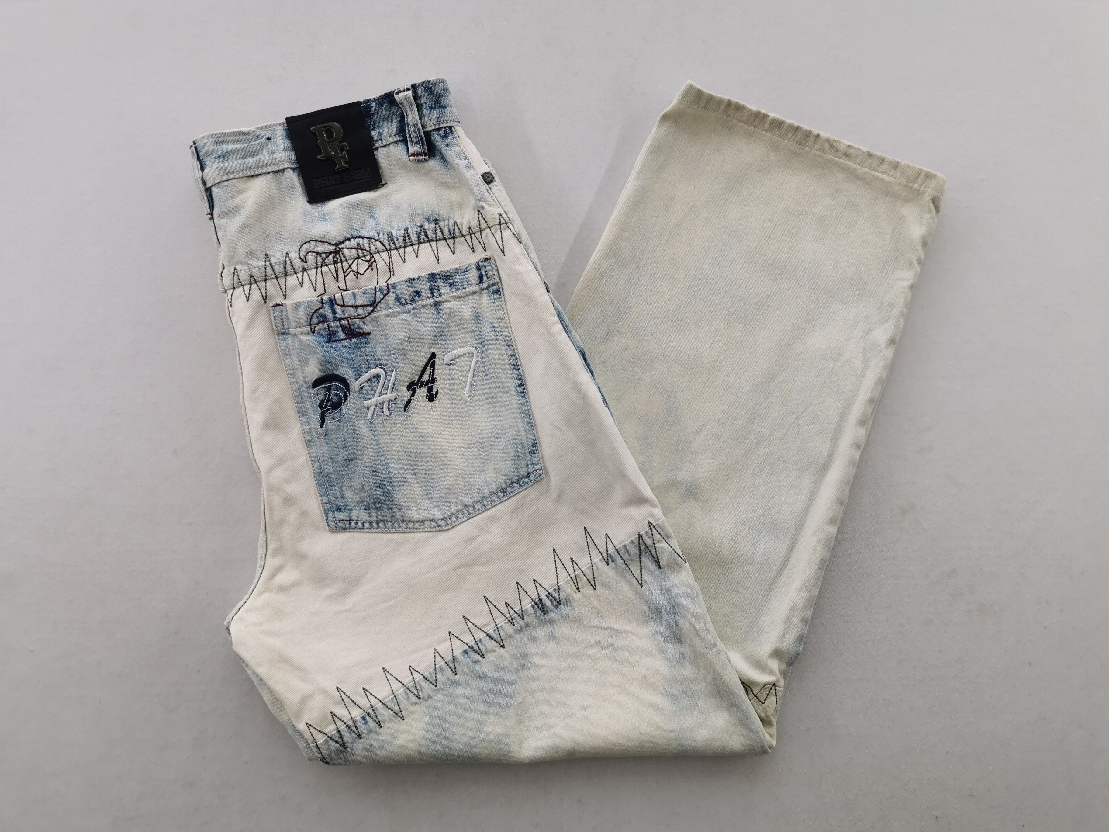 Phat Farm Vintage 90s Phat Farm Acid Wash Denim Jeans Size 36/36x33 Size US 36 / EU 52 - 1 Thumbnail