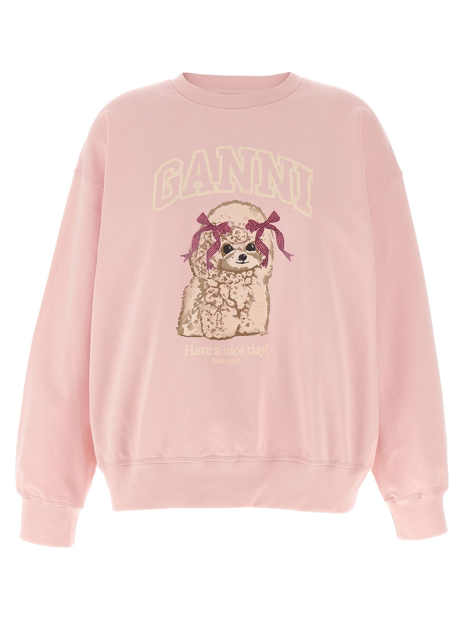 Ganni Front Print Sweatshirt Size L / US 10 / IT 46 - 1 Thumbnail