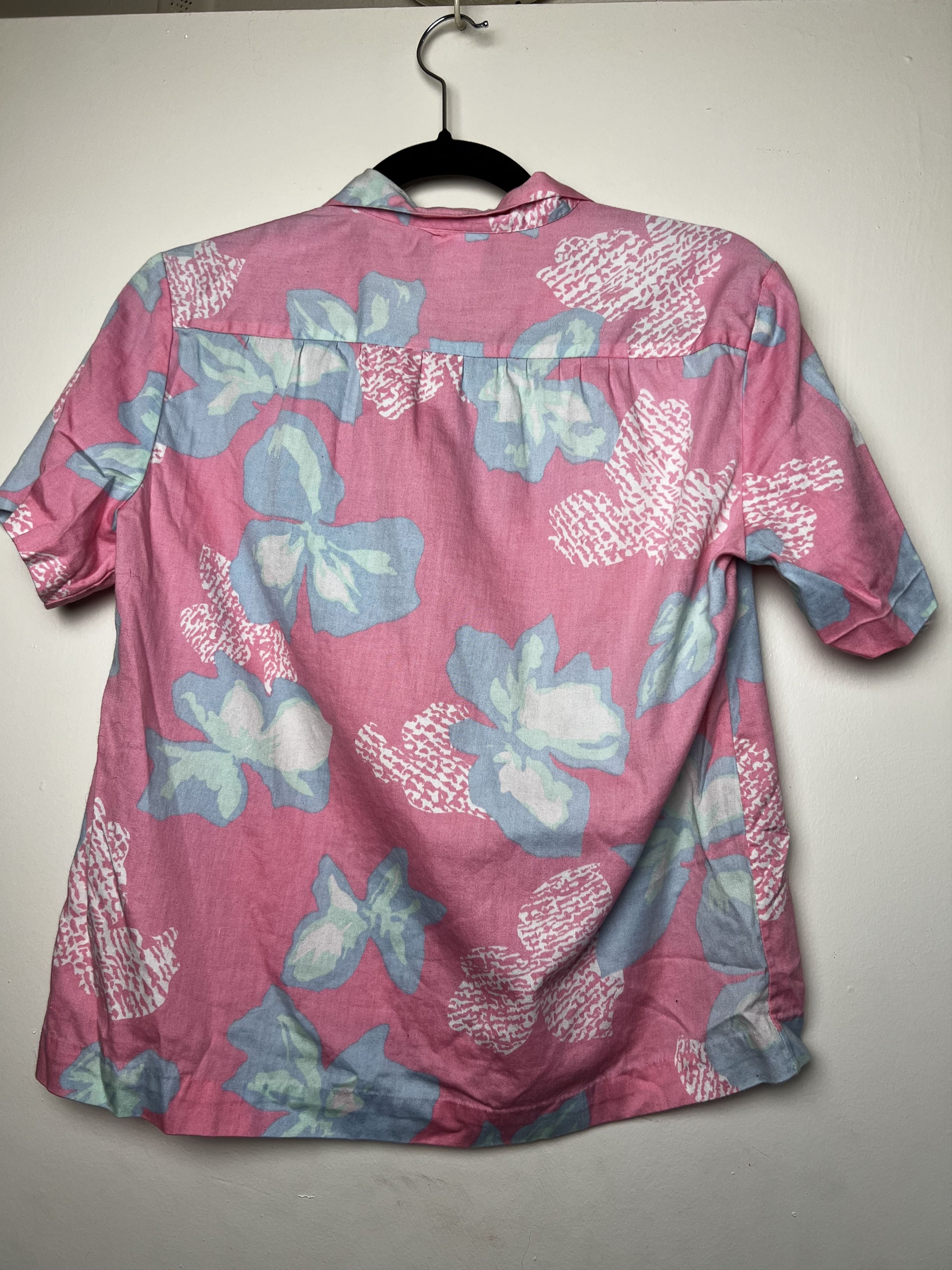 Vintage Vintage 1990's Hilo Hattie Pink Floral Aloha Hawaiian Shirt Size M / US 6-8 / IT 42-44 - 7 Thumbnail