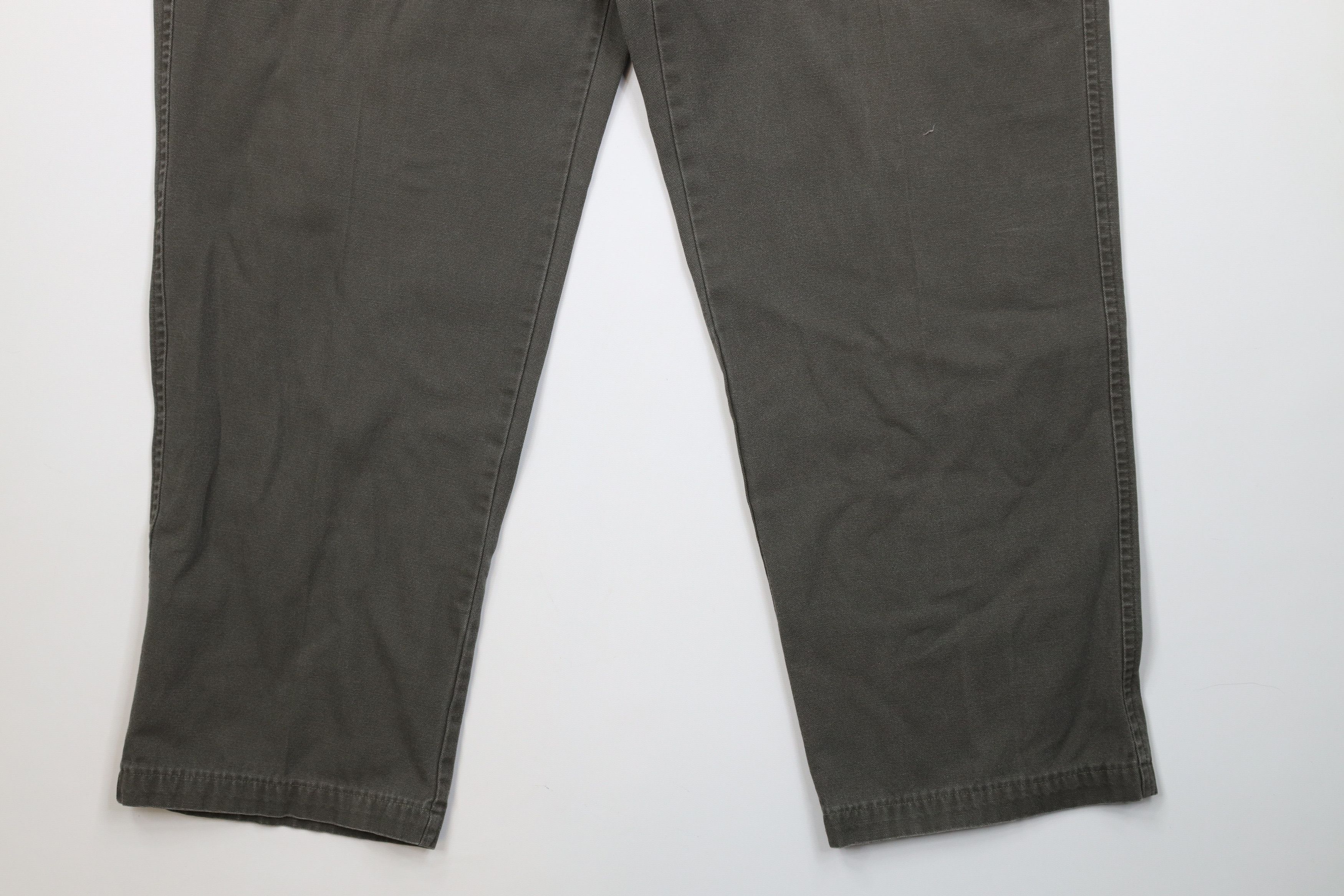 Eddie Bauer Vintage 90s Eddie Bauer Canvas Wide Leg Utility Pants Green Size US 40 / EU 56 - 5 Thumbnail