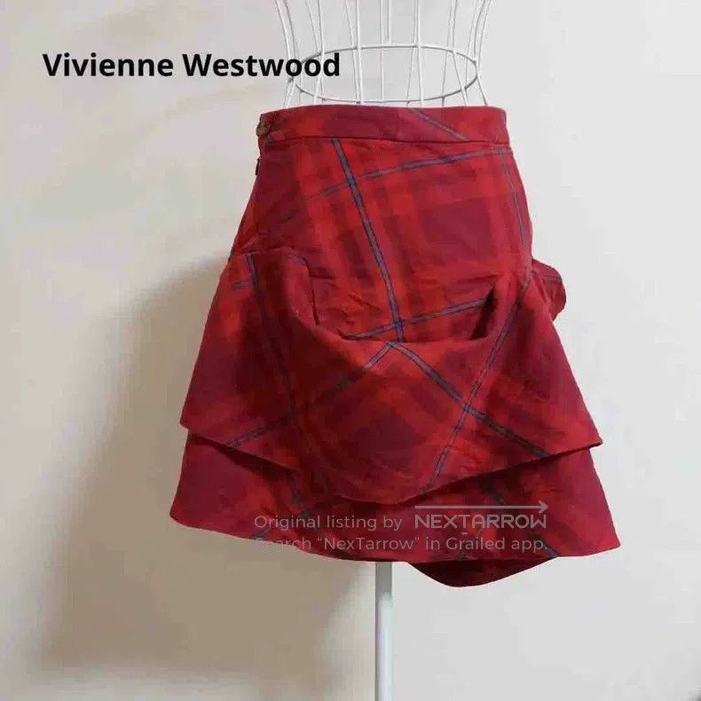Vivienne Westwood Vivienne Westwood size 1 Plaid Bud Deformed Skirt Size 42" / US 20 - 1 Thumbnail