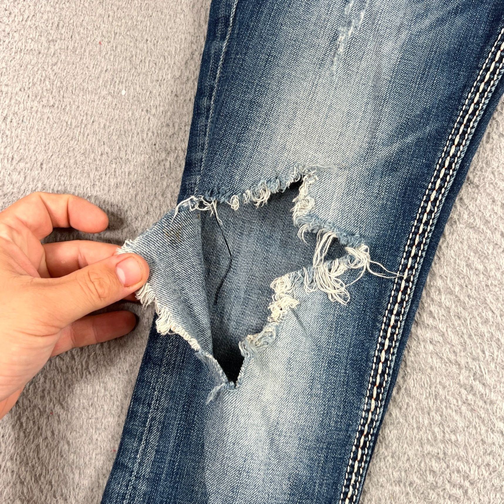 Vintage Rock Revival Jeans Womens 28 Straight Dark Wash Denim Regular Fit 5-Pocket Blue Size 28" / US 6 / IT 42 - 5 Thumbnail
