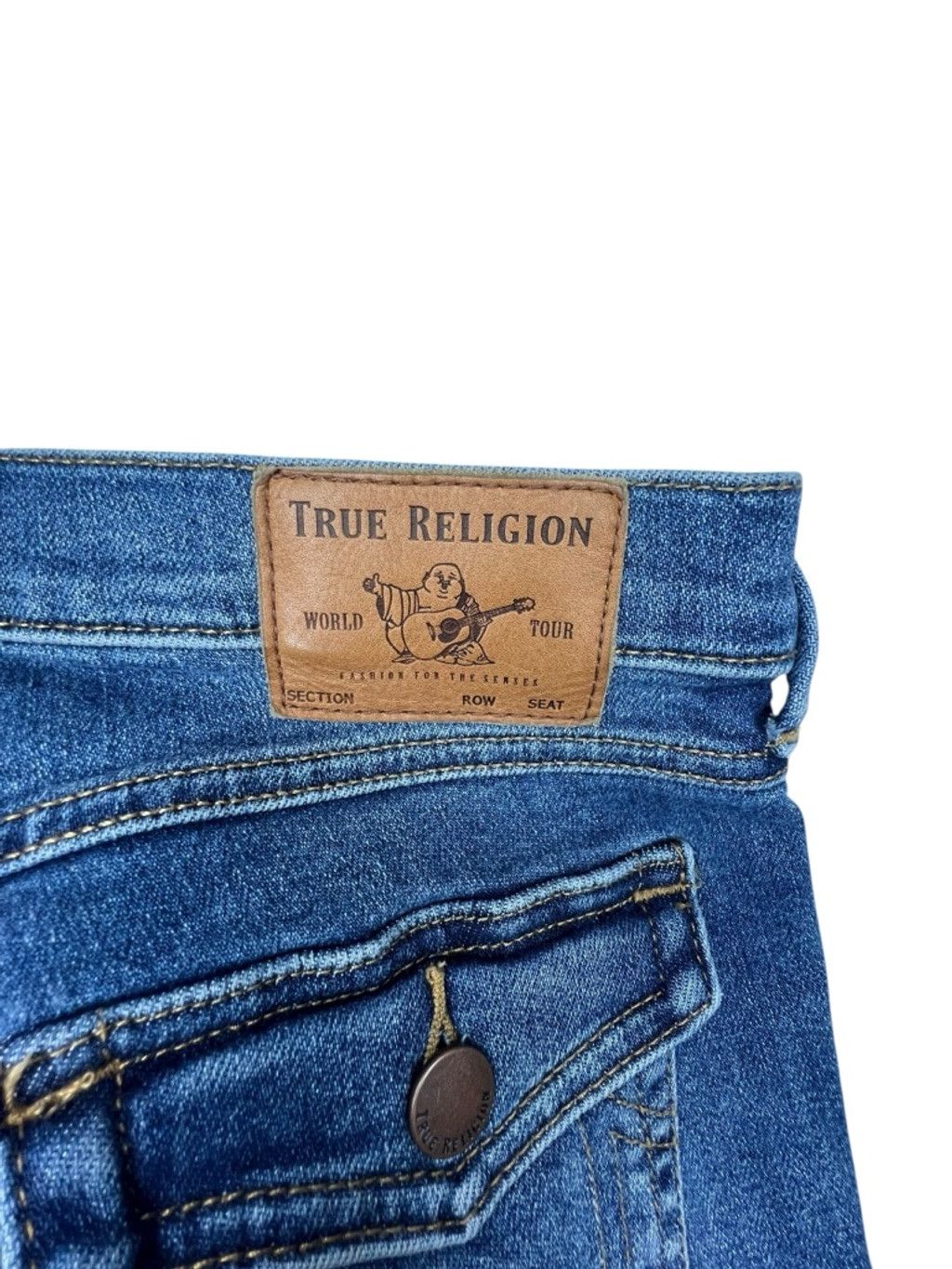 True Religion True Religion Mid Rise Flare Jeans With Angled Stitching Size 25" / US 0 / IT 36 - 7 Thumbnail