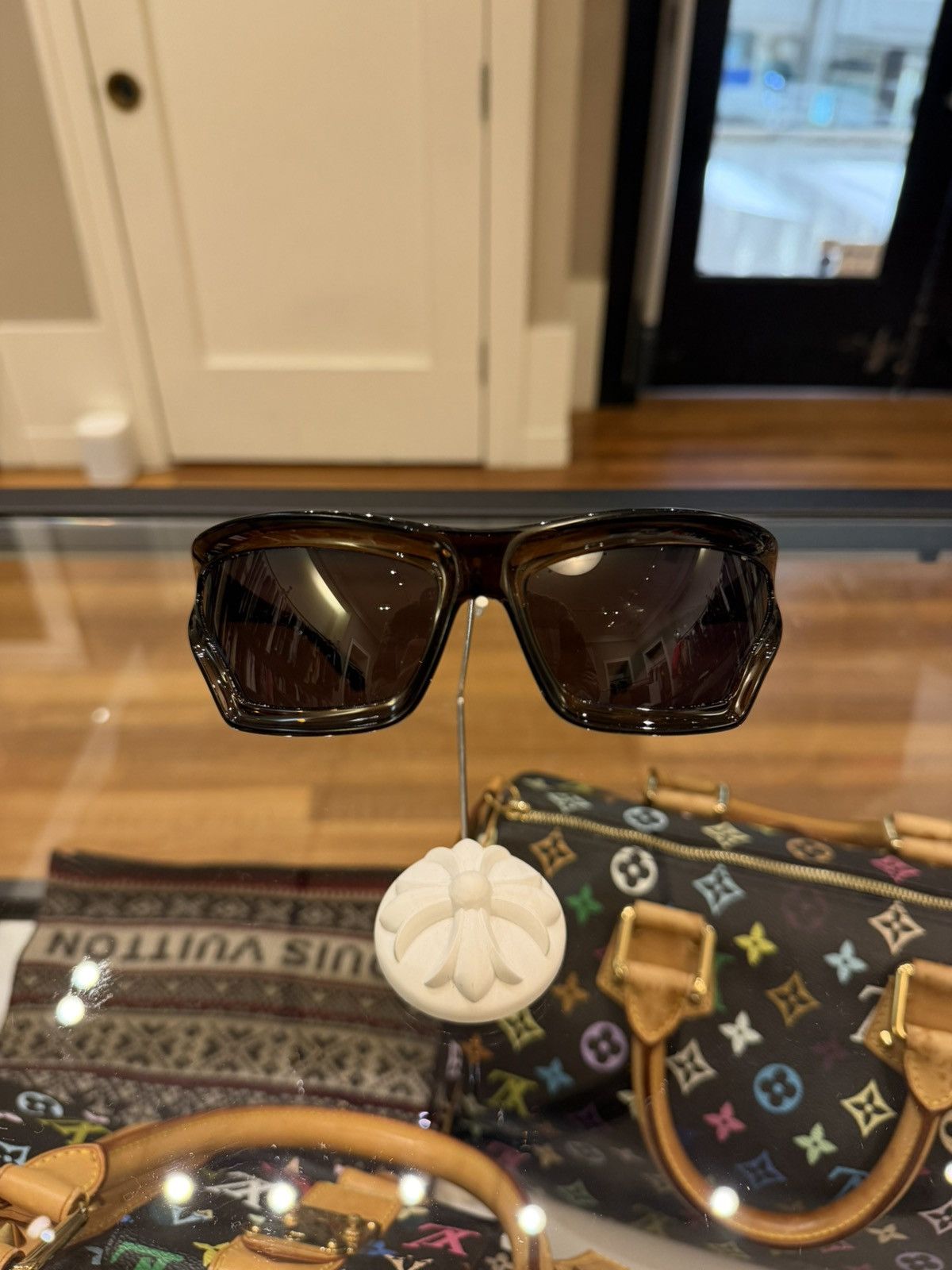 Loewe Loewe Arch Mask Sunglasses - Brown Size ONE SIZE - 4 Thumbnail