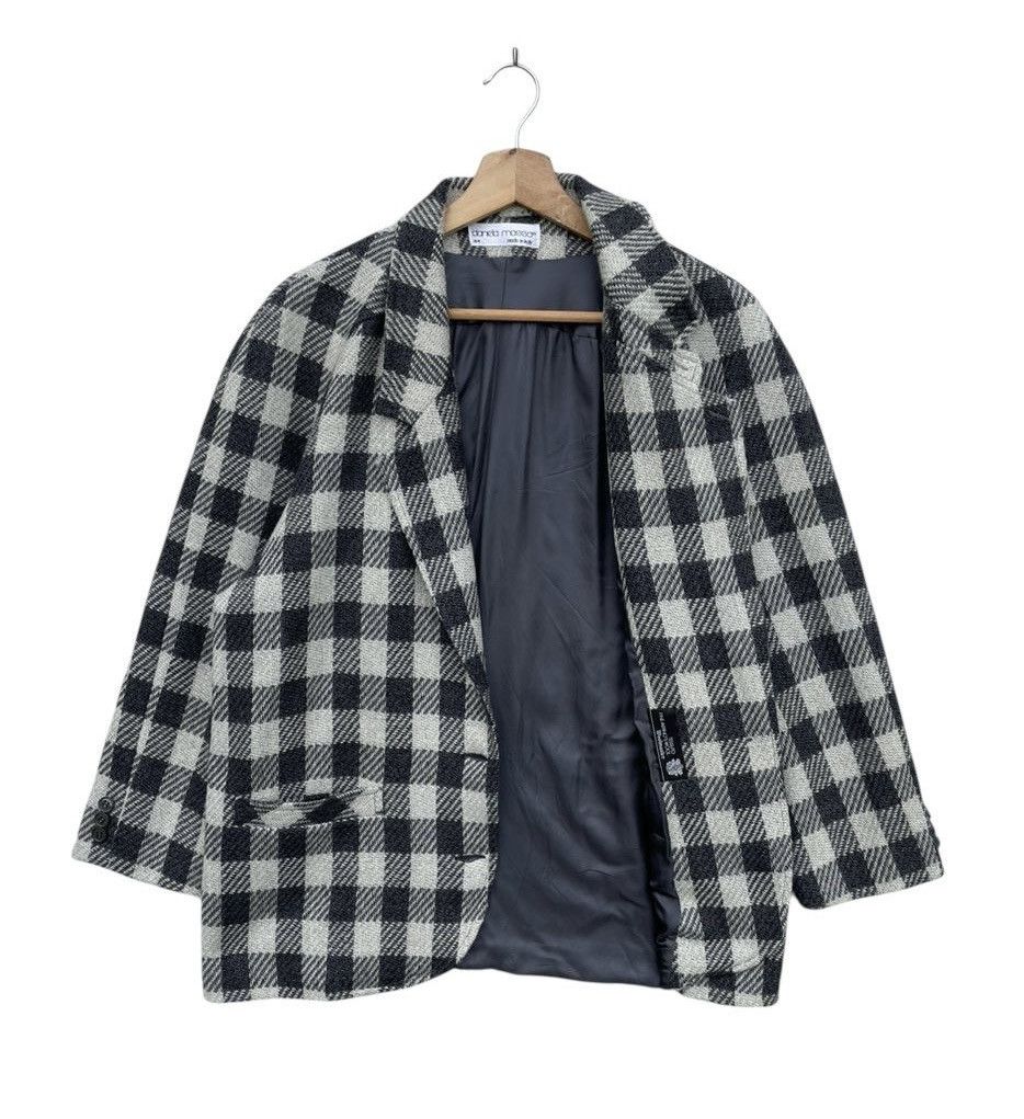 Vintage RARE🔥 Daniela Maeea Black And White Plaid Wool Blazer Jacket Size US M / EU 48-50 / 2 - 4 Thumbnail