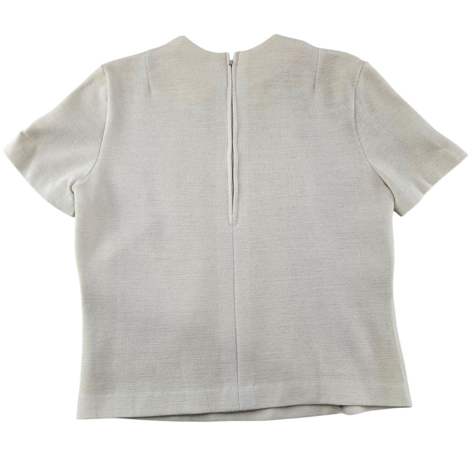 Vintage Vintage Knit Top Ivory Mod Minimalist Blouse Size Small Size S / US 4 / IT 40 - 10 Thumbnail