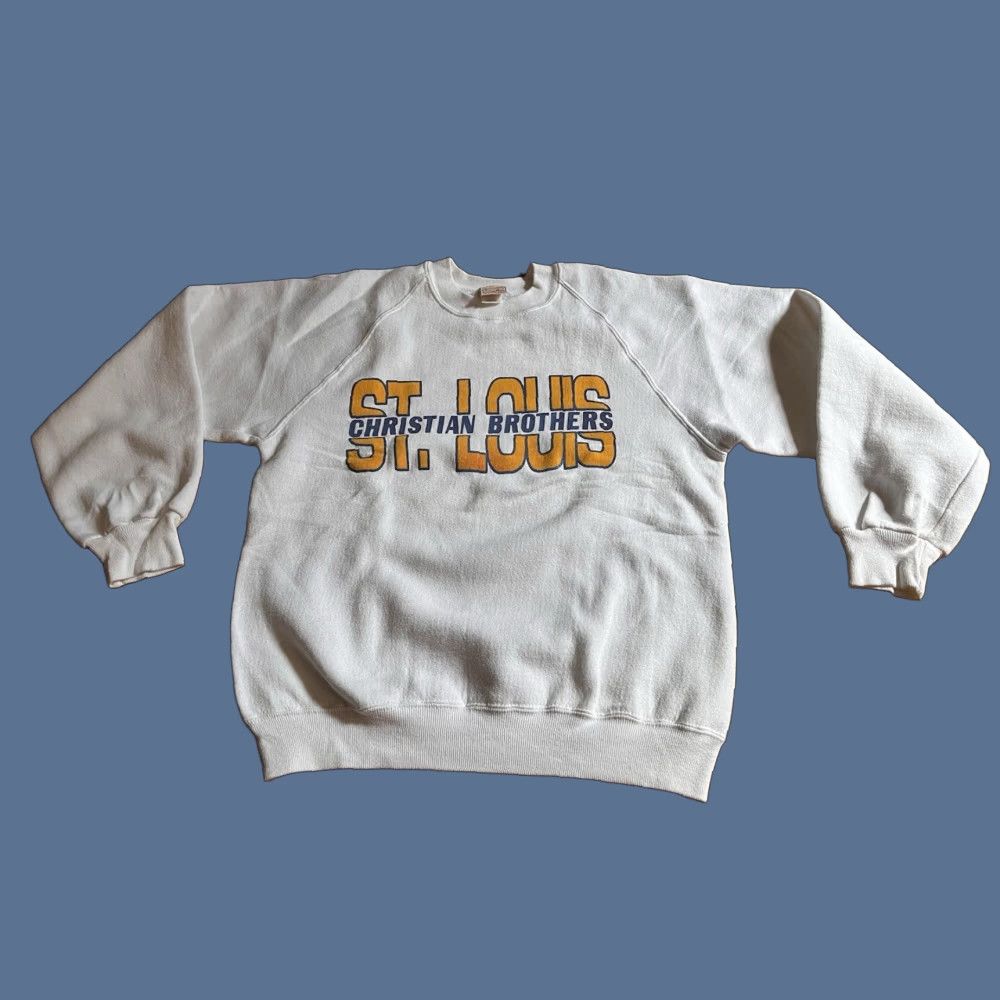 Vintage VINTAGE The College House St. Louis Christian Brothers High School Sweatshirt Men’s Medium White 90s Size US M / EU 48-50 / 2 - 1 Thumbnail