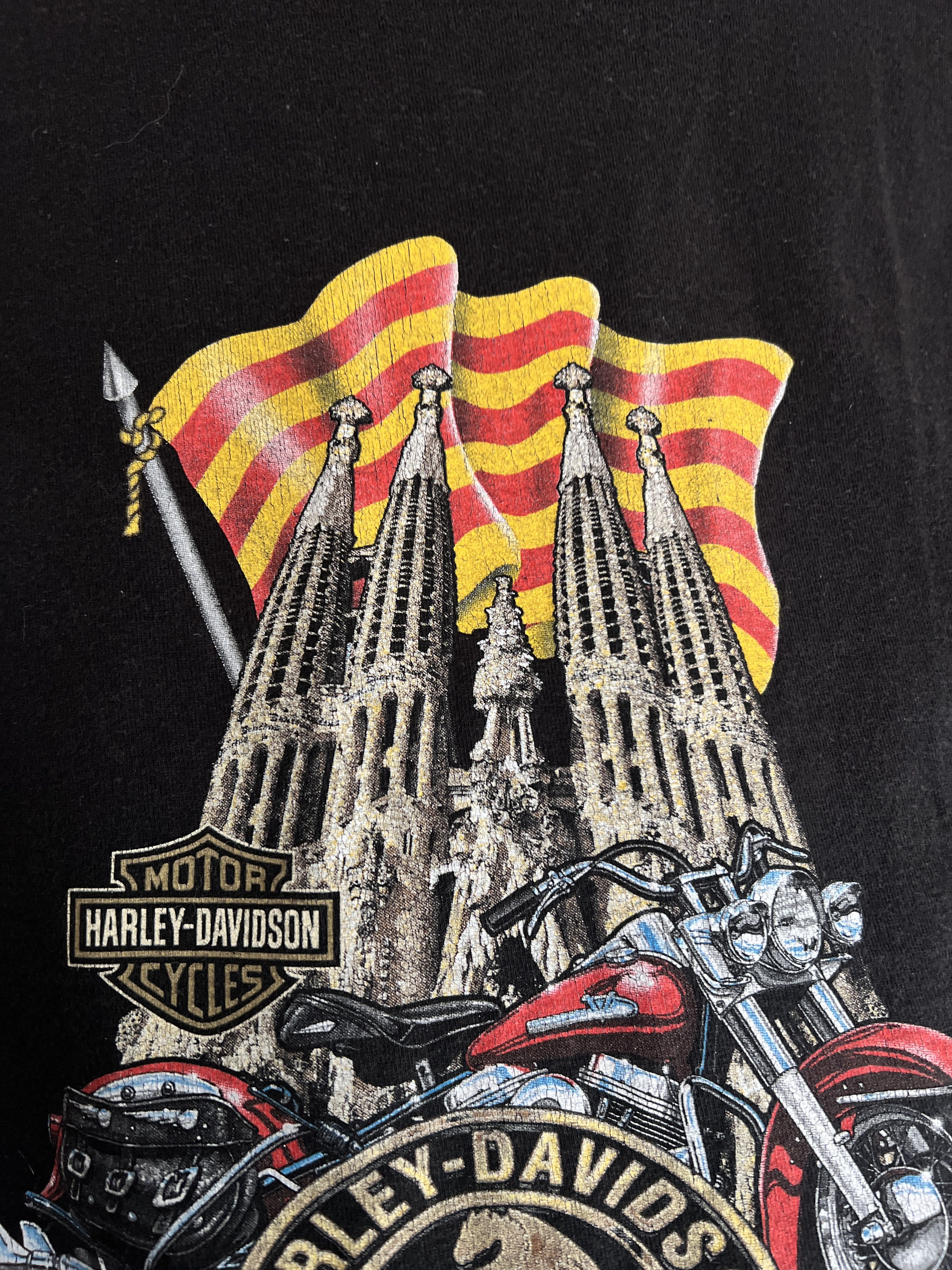 Harley Davidson Rare Harley Davidson Lucky Ride St. Patrick Barcelona tshirt Size US M / EU 48-50 / 2 - 12 Thumbnail