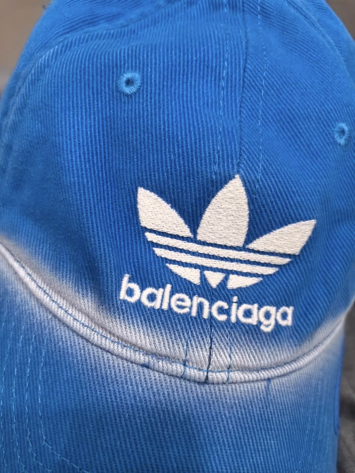 Adidas × Balenciaga Faded blue cap Size ONE SIZE - 3 Thumbnail