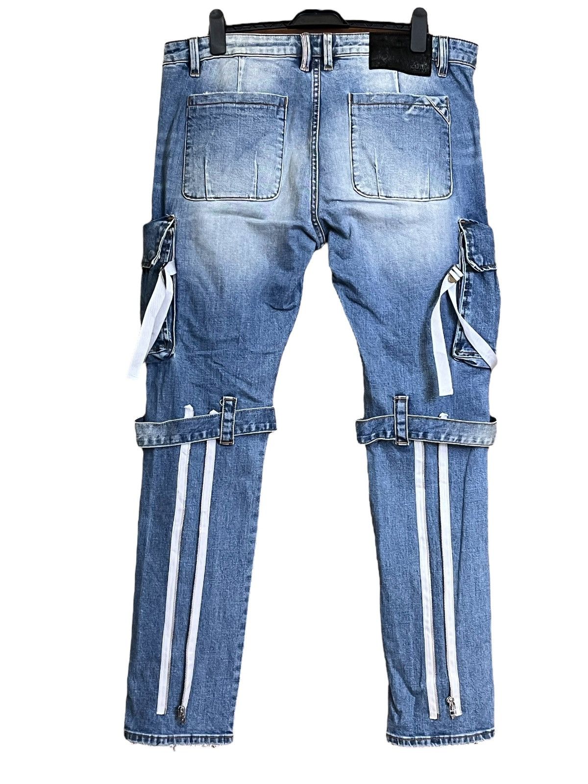 Cult Of Individuality JAPANESE CULT OF INDIVIDUALITY ROCKER CARGO BONDAGE JEANS Size US 39 - 2 Thumbnail