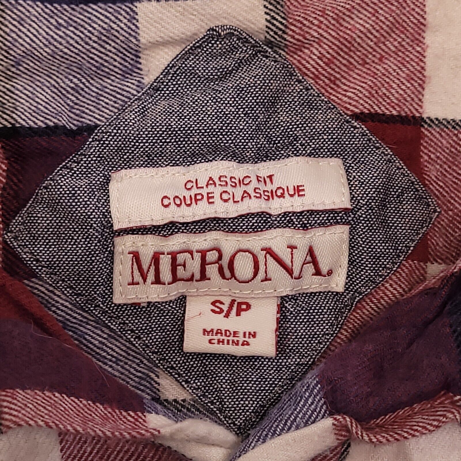 Merona Merona Gingham Flannel Shirt Mens Size Small S Red Blue Size US S / EU 44-46 / 1 - 3 Thumbnail