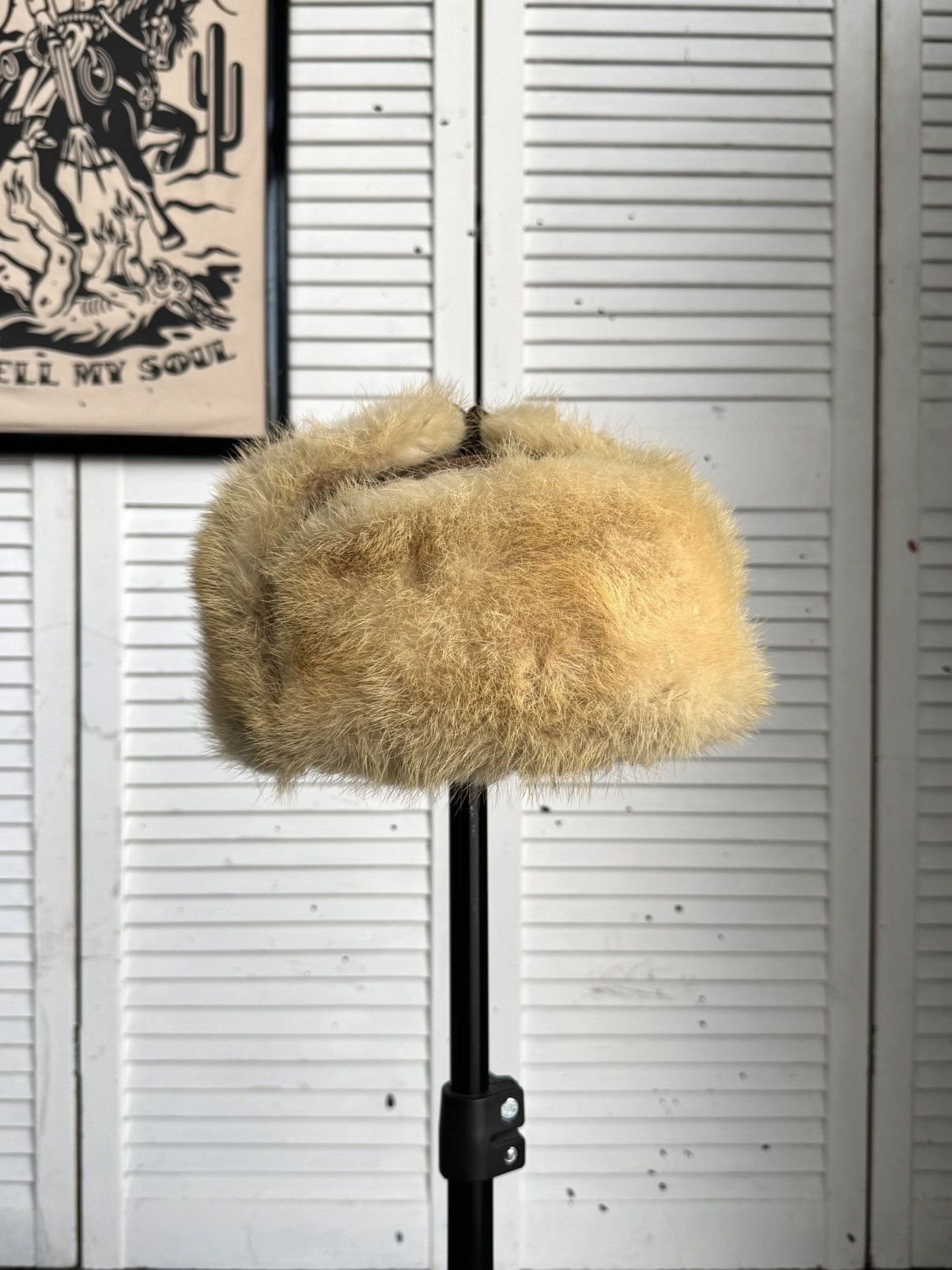 Vintage Vintage 1970s Suede & Fur Ushanka Trapper Hat Brown Size ONE SIZE - 4 Thumbnail