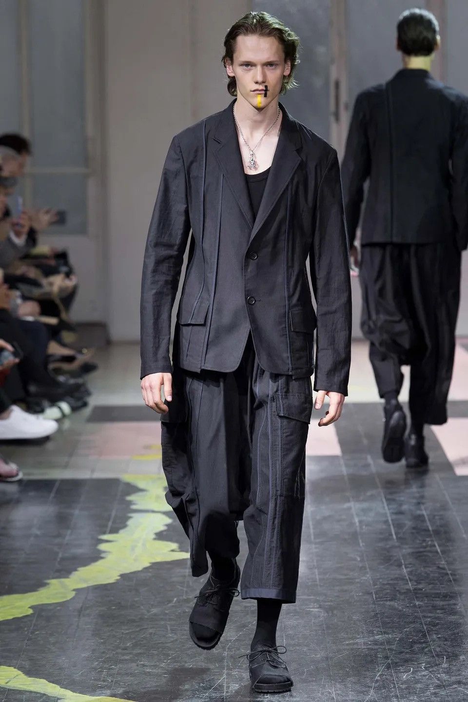 image of Yohji Yamamoto Pour Homme Cotton Pants in Black, Men's (Size 30)