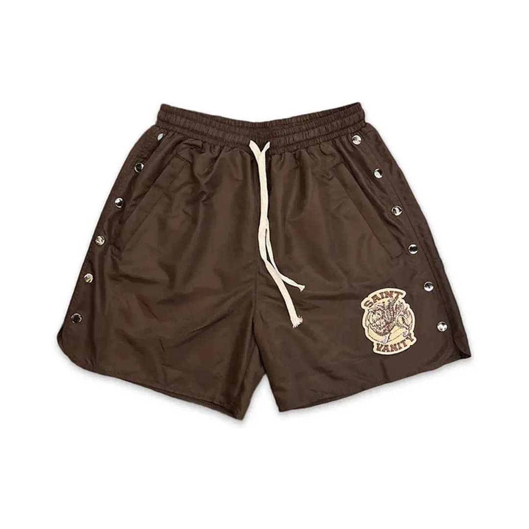 Saint Vanity Nylon Shorts Brown Size US 36 / EU 52 - 1 Preview