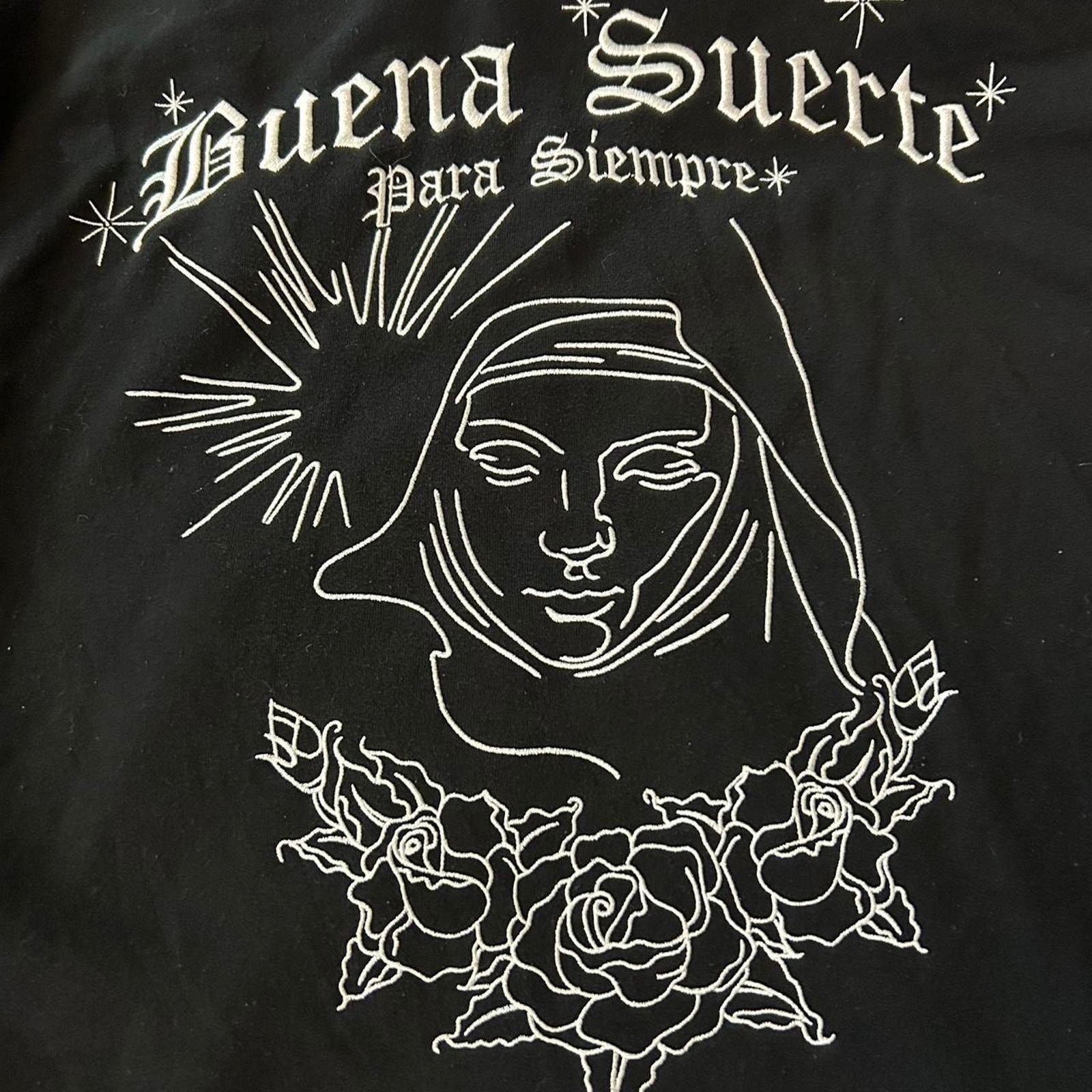 Forever 21 Buena suerte embroidered hoodie Size US S / EU 44-46 / 1 - 4 Thumbnail