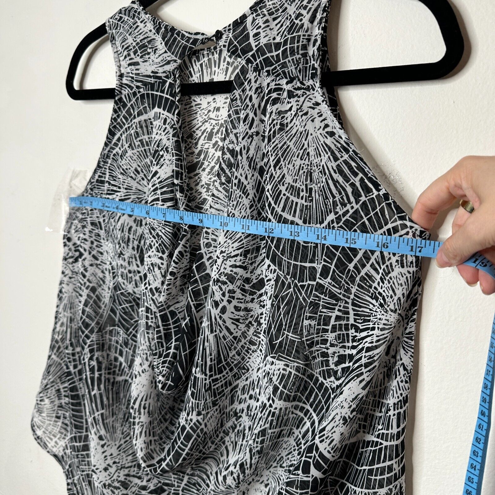 Other Ovi Black White Circle Design Keyhole Sleeveless Blouse S Size S / US 4 / IT 40 - 10 Thumbnail
