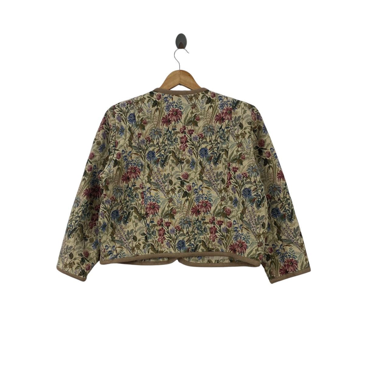 Vintage Vintage COCK TOWN Floral Tapestry Cropped Jacket Gobelin Size L / US 10 / IT 46 - 8 Thumbnail