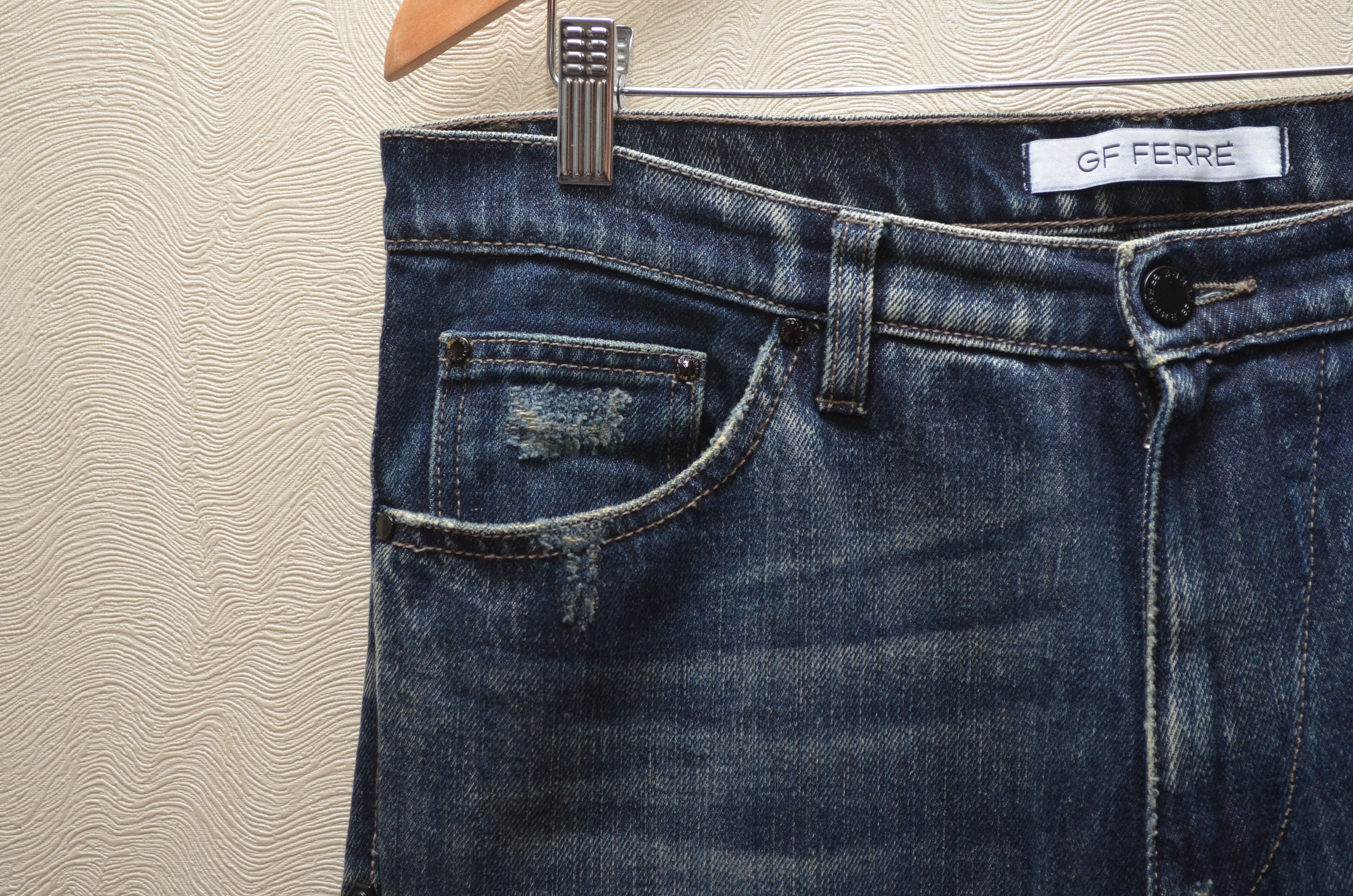 Gianfranco Ferre × Vintage Vintage Gianfranco Ferre Distressed Jeans Size W33 RARE y2k Size US 33 - 3 Thumbnail