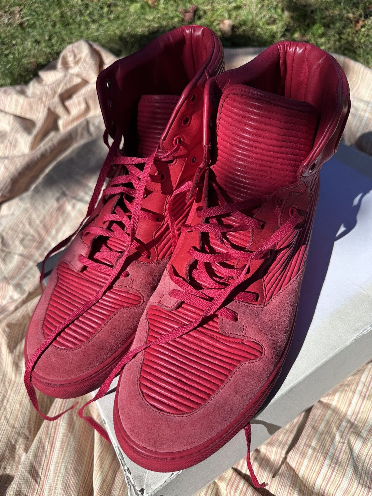 Balenciaga pleated sneaker Red Coates colorway sz44