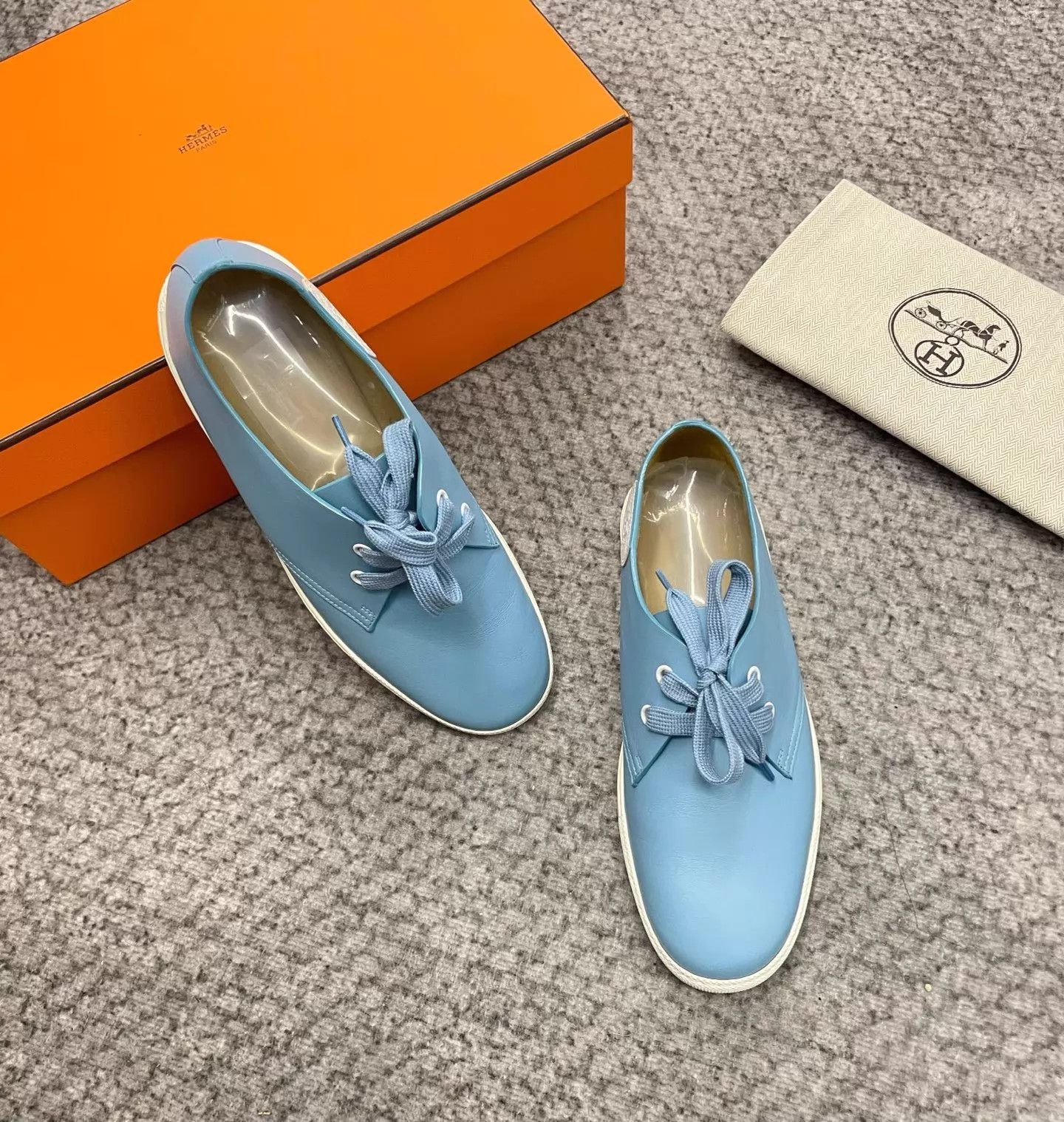 Hermes Hermès Blue Low-Key Fresh Casual Flat 38 Size US 7.5 / IT 37.5 - 4 Thumbnail