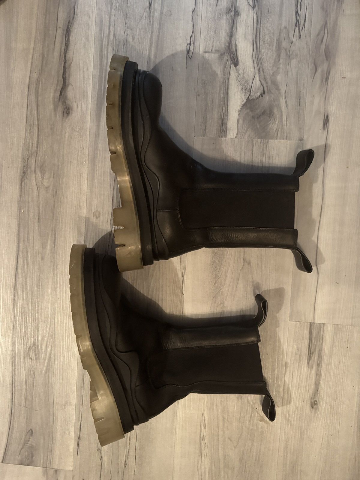 Bottega Veneta × Designer Bottega Veneta Tall Platform Chelsea Boots! Clear Sole Size US 8 / EU 41 - 3 Thumbnail