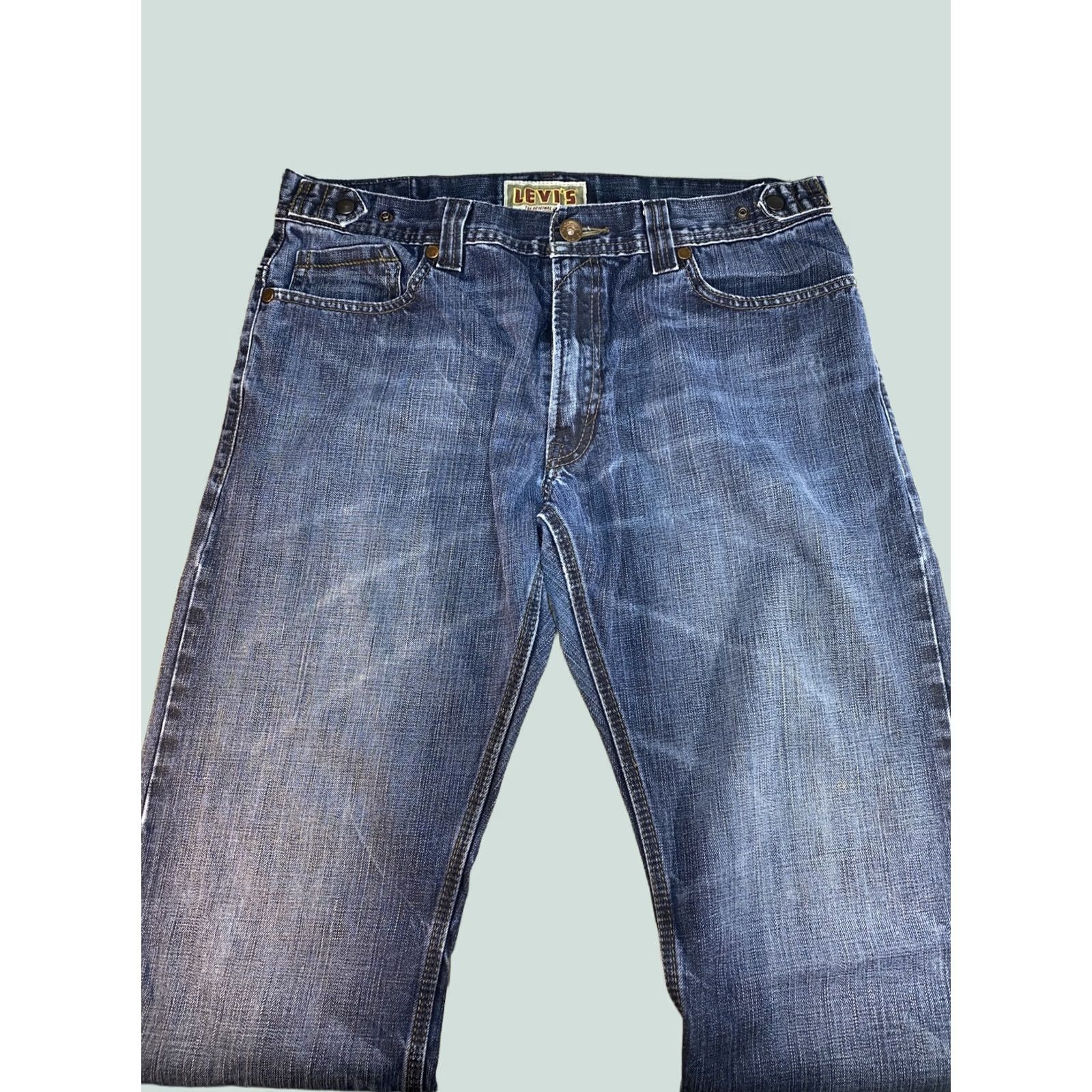 Levi's Levi's 514 Slim Straight Jeans Men 36 x 32 Blue Denim Regular Inseam 32 Red Tab SLIMING Size US 36 / EU 52 - 1 Thumbnail