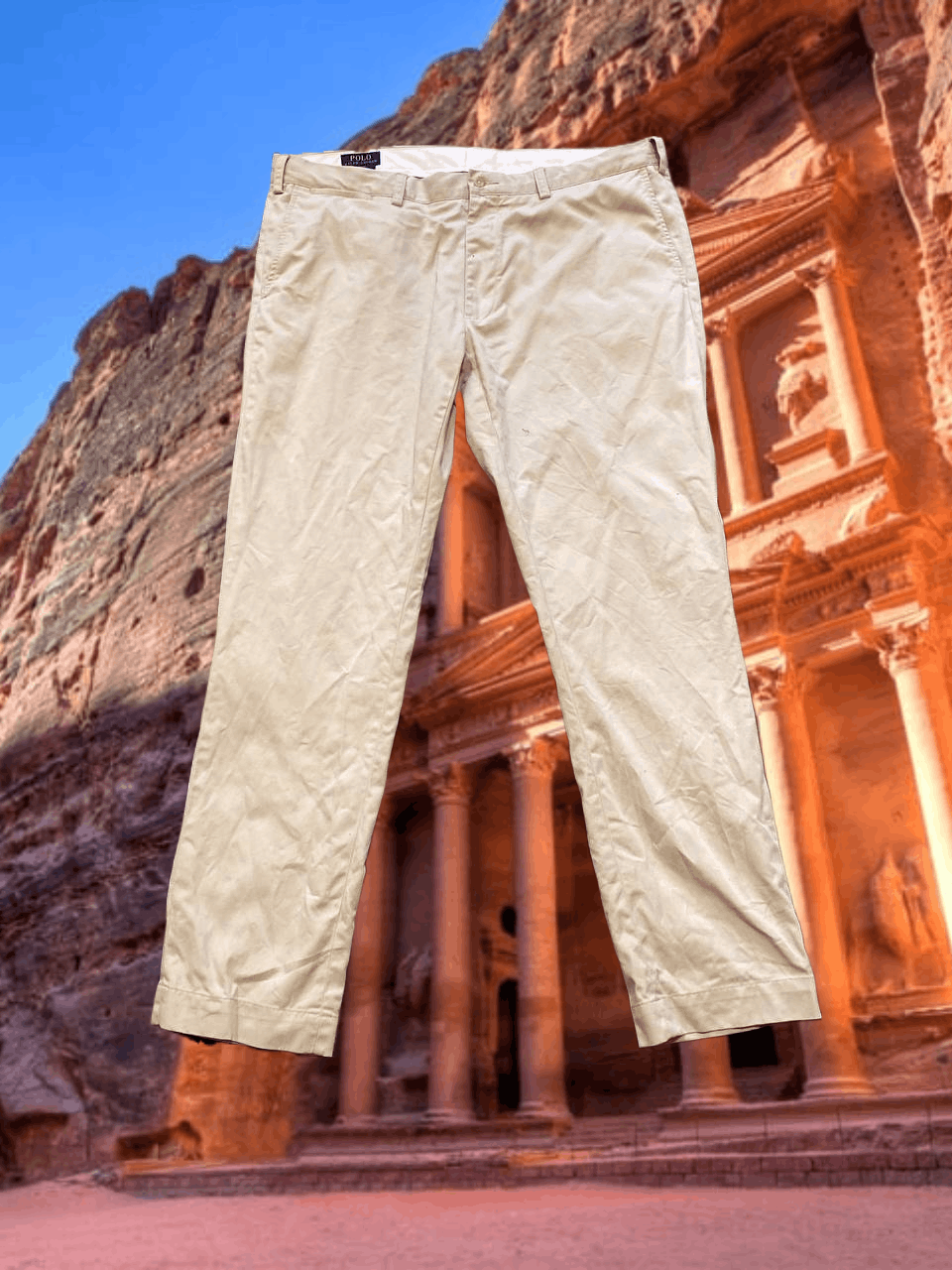 Polo Ralph Lauren Vintage beige Casual pants Y2K Polo Ralph Lauren slim fit Size US 40 / EU 56 - 1 Thumbnail