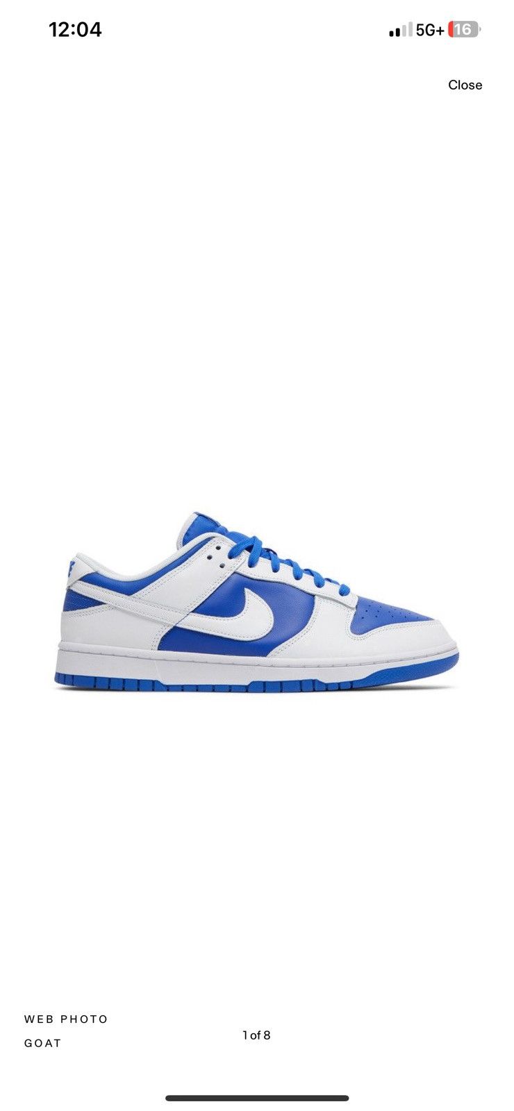 Nike Racer Blue Dunk Low Size US 9 / EU 42 - 7 Thumbnail
