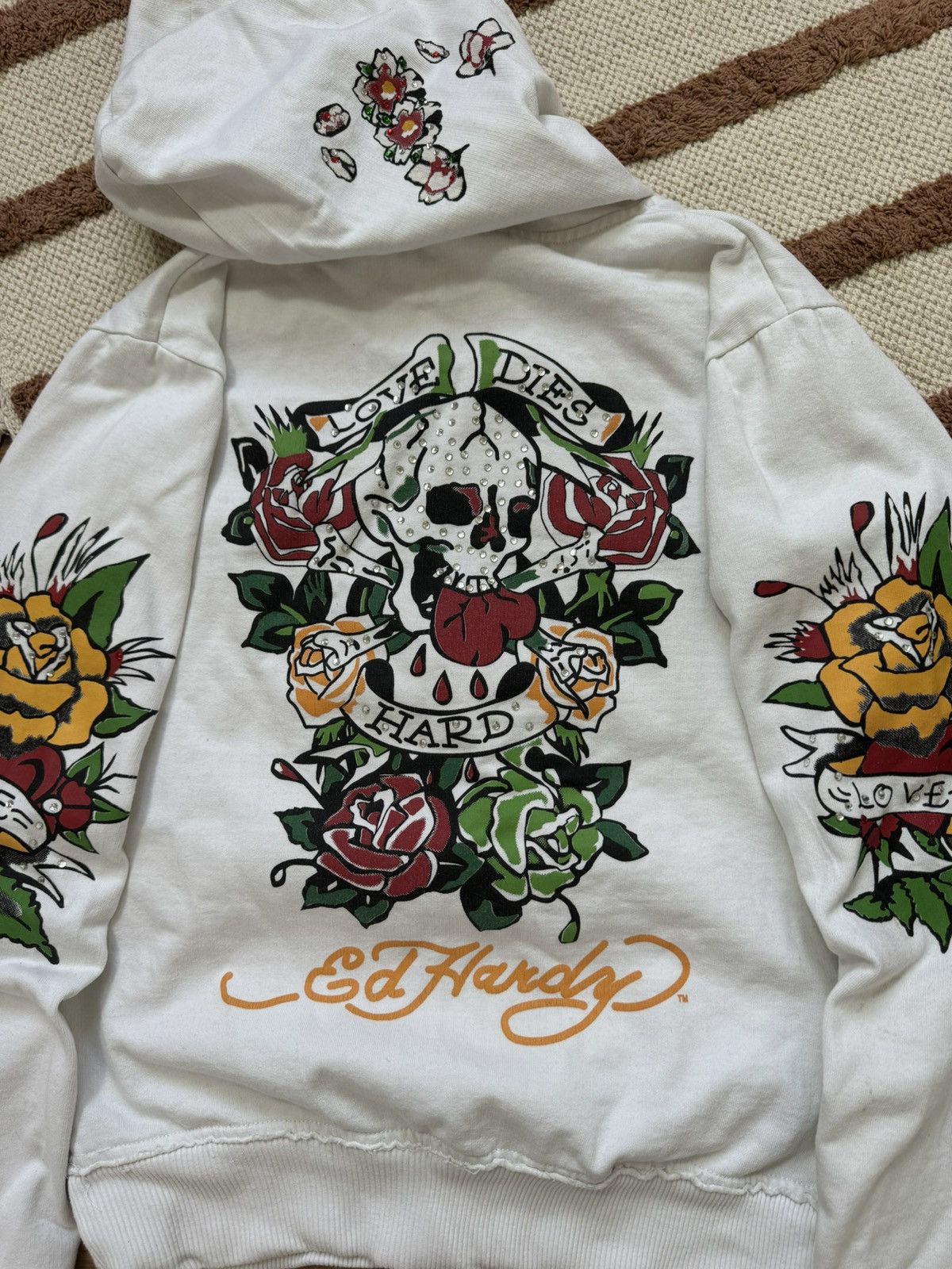 Ed Hardy VINTAGE ED HARDY SKULL 2000s ZIP UP HOODIE Size S / US 4 / IT 40 - 6 Thumbnail
