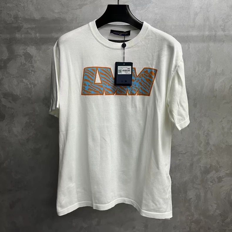 Louis Vuitton Louis Vuitton White monogrammed intarsia short sleeve crew Size US M / EU 48-50 / 2 - 1 Thumbnail