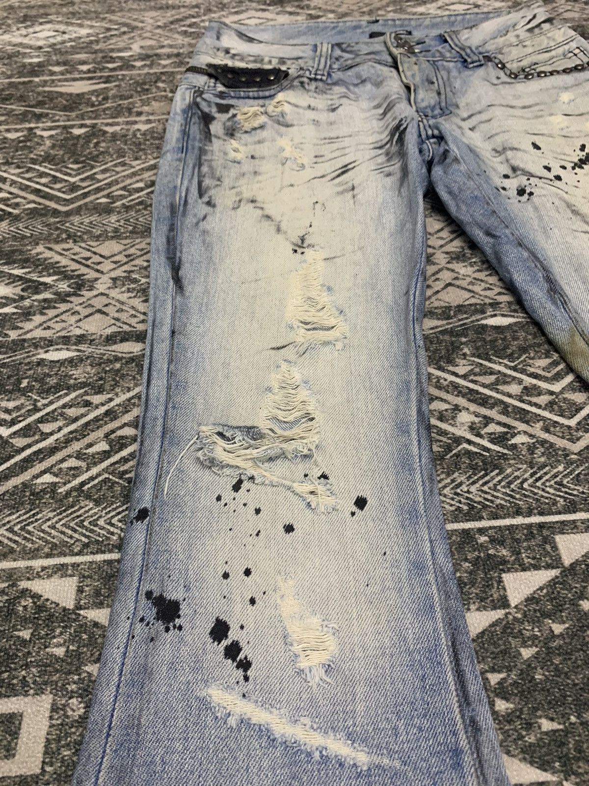 Other 🔥STUDDED FLARE🔥GLAD NEWS STUDDED FLARE DISTRESSED PANT Size US 28 / EU 44 - 4 Thumbnail