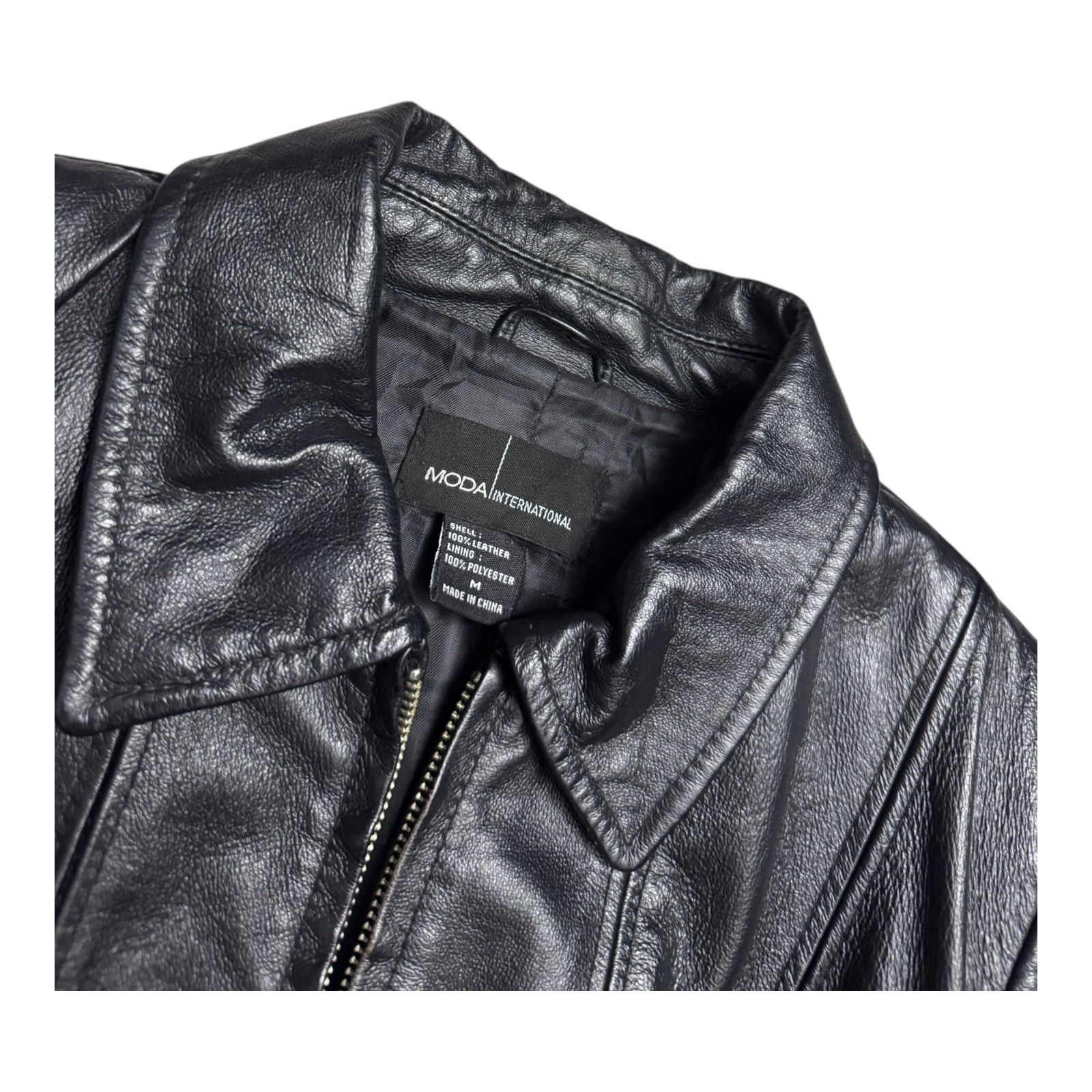 Pelle Moda MODA Genuine Leather Vintage Y2K Leather Jacket Medium Size M / US 6-8 / IT 42-44 - 2 Thumbnail