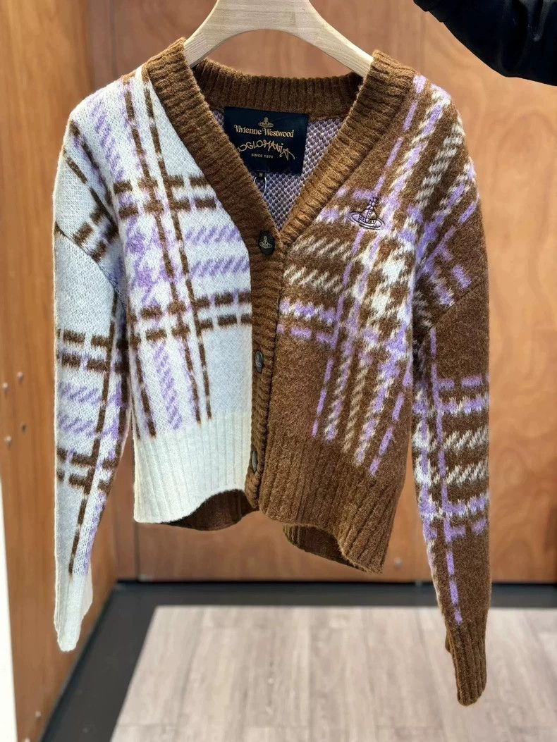 Vivienne Westwood Vivienne Westwood Plaid knit cardigan Size S / US 4 / IT 40 - 1 Thumbnail