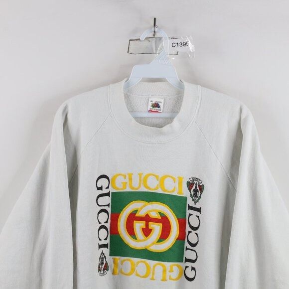 Vintage Vintage 90s Streetwear Bootleg Gucci Crewneck Sweatshirt Size US XL / EU 56 / 4 - 2 Thumbnail