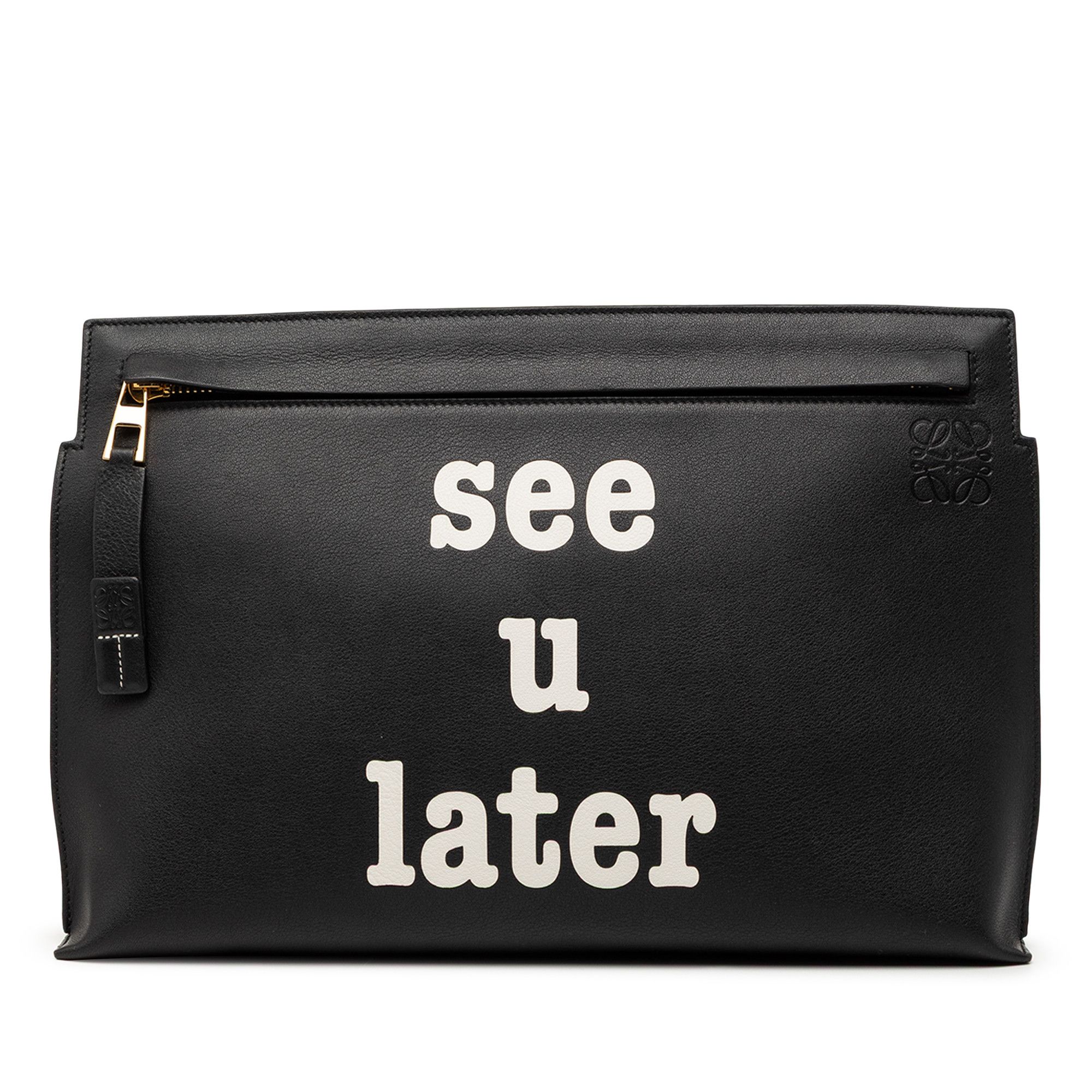 Loewe LOEWE Calfskin Anagram See U Later T Pouch Size ONE SIZE - 1 Thumbnail