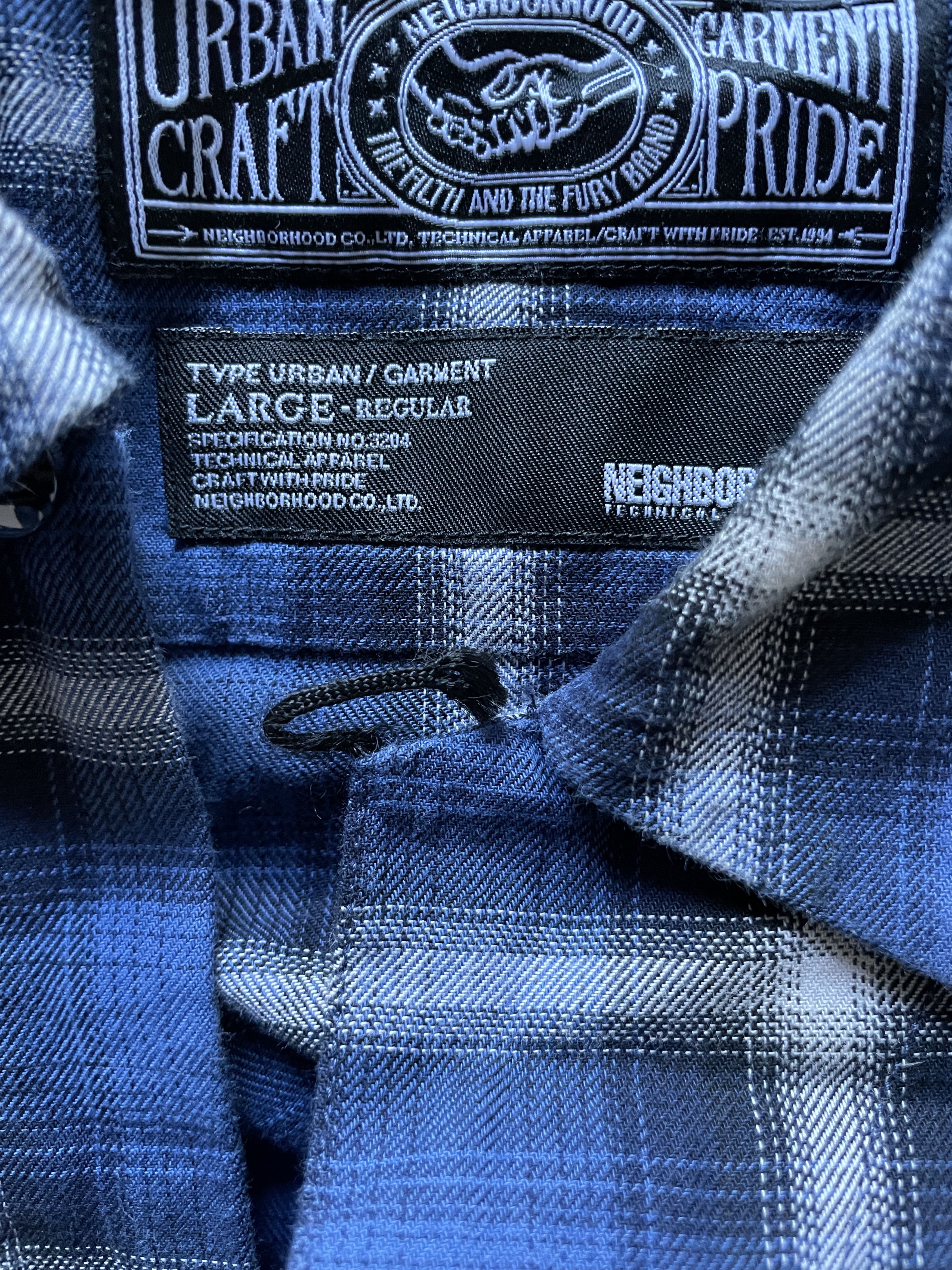 Neighborhood Neighborhood Blue checked shirt Size US L / EU 52-54 / 3 - 4 Thumbnail