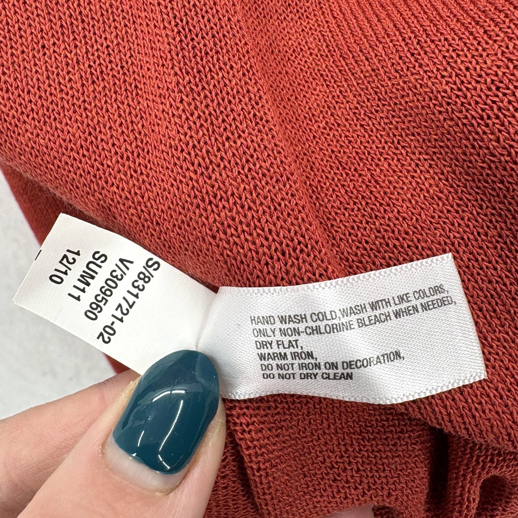 Gap Gap Sweater Womens XS Orange Scoop Neck 3/4 Sleeve Ruffle Lightweight Pullover Size XS / US 0-2 / IT 36-38 - 6 Thumbnail