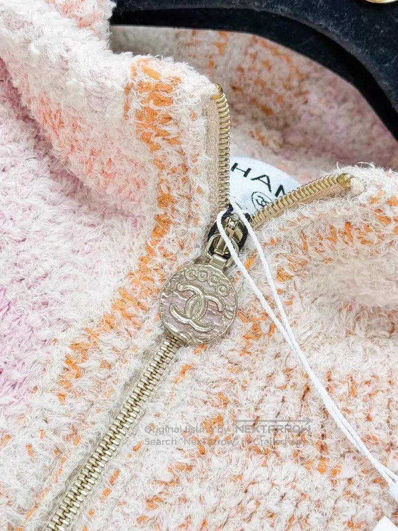 Chanel Chanel Orange dyed thick thread knitted vest jacket Size M / US 6-8 / IT 42-44 - 4 Thumbnail