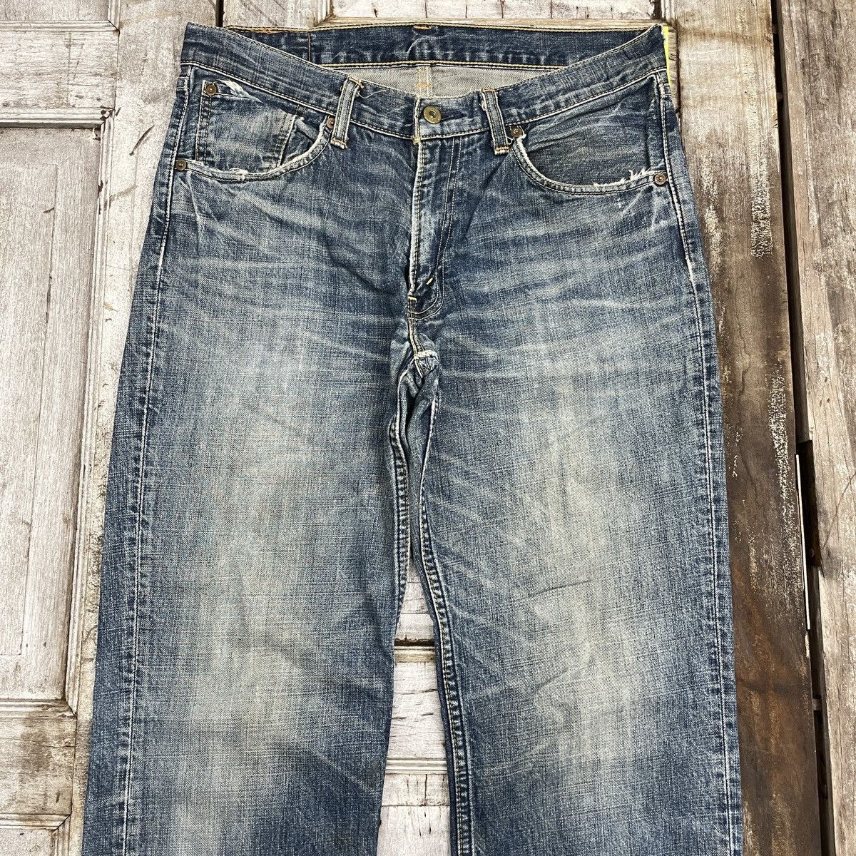 Levi's Vintage Levis 502 Distressed Faded Blue Jeans wc 336 Size US 32 / EU 48 - 4 Thumbnail